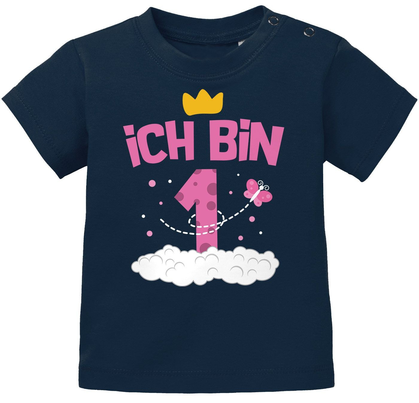 Print-Shirt Baby T-Shirt 1. Geburtstag Ich bin 1 Zahl Alter Geburtstagsshirt