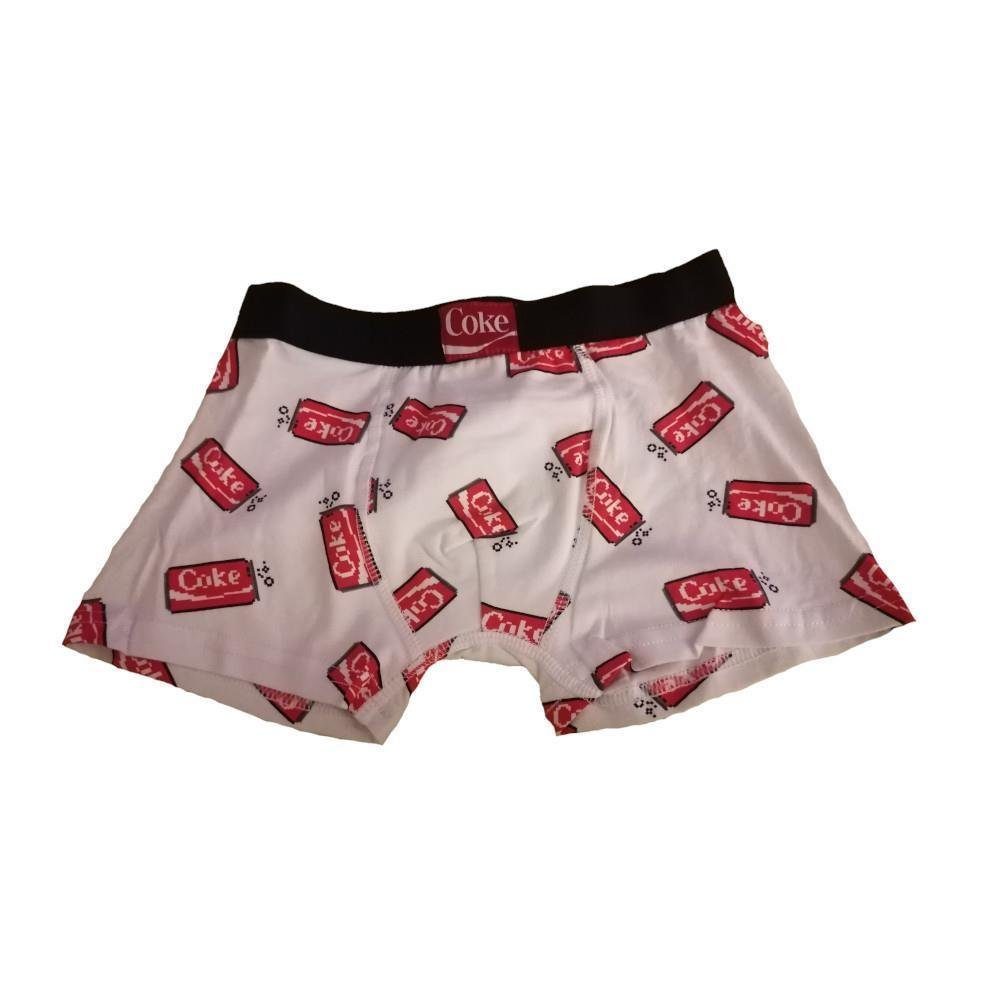 Shorts EplusM ®, weiß Coca Boxershorts für mit Jungen (1-St) oder Schriftzug Marken- Coole Coke® Cola