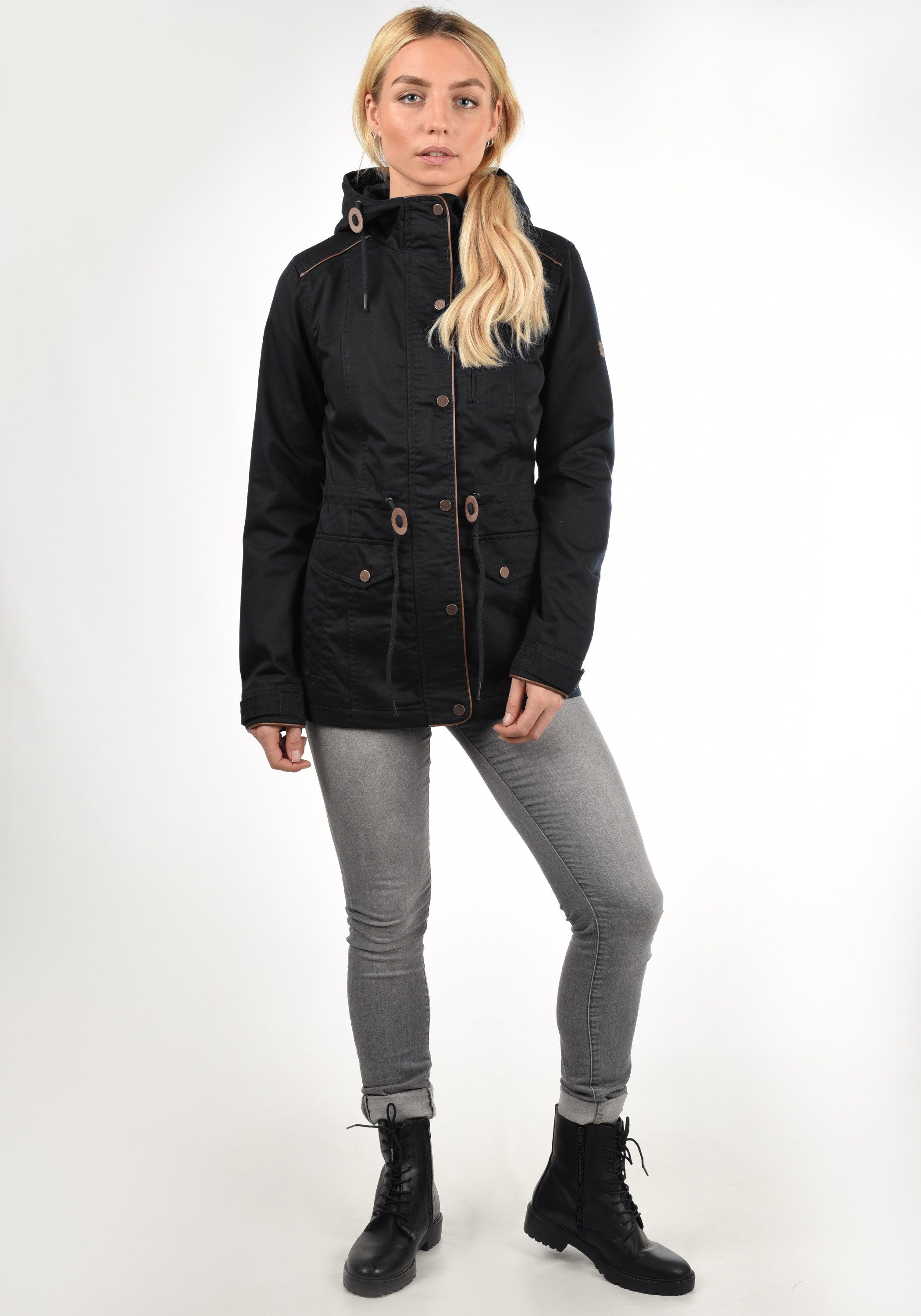 DESIRES Langjacke Anja Übergangsjacke mit hochabschließendem Kragen