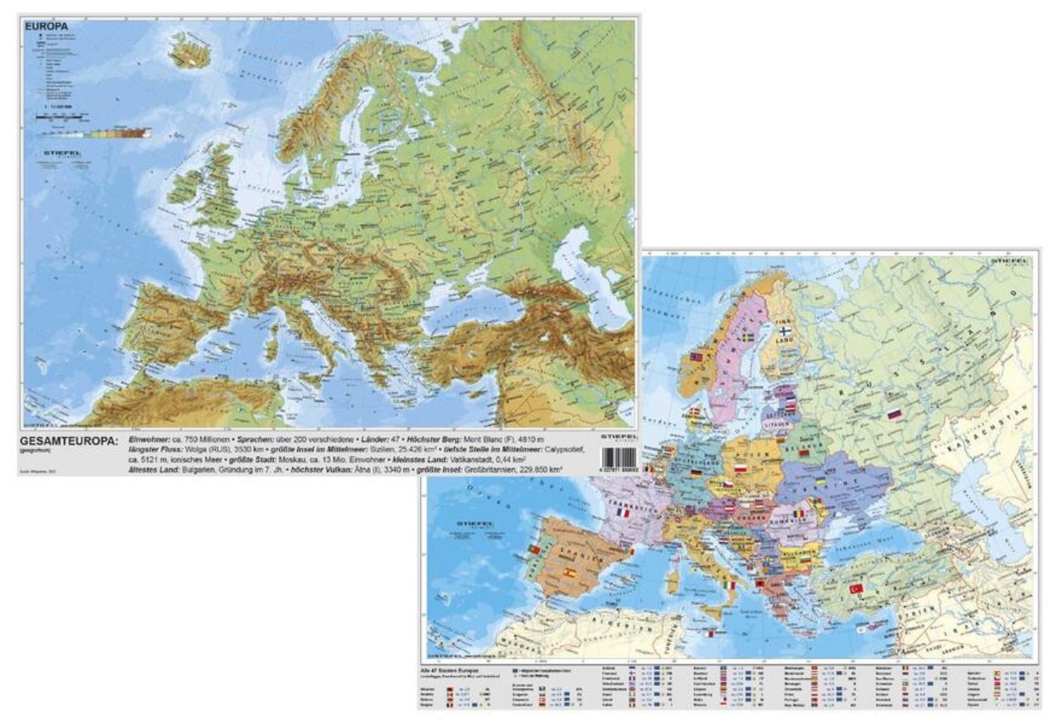 Europa physisch/politisch / Heinrich Stiefel