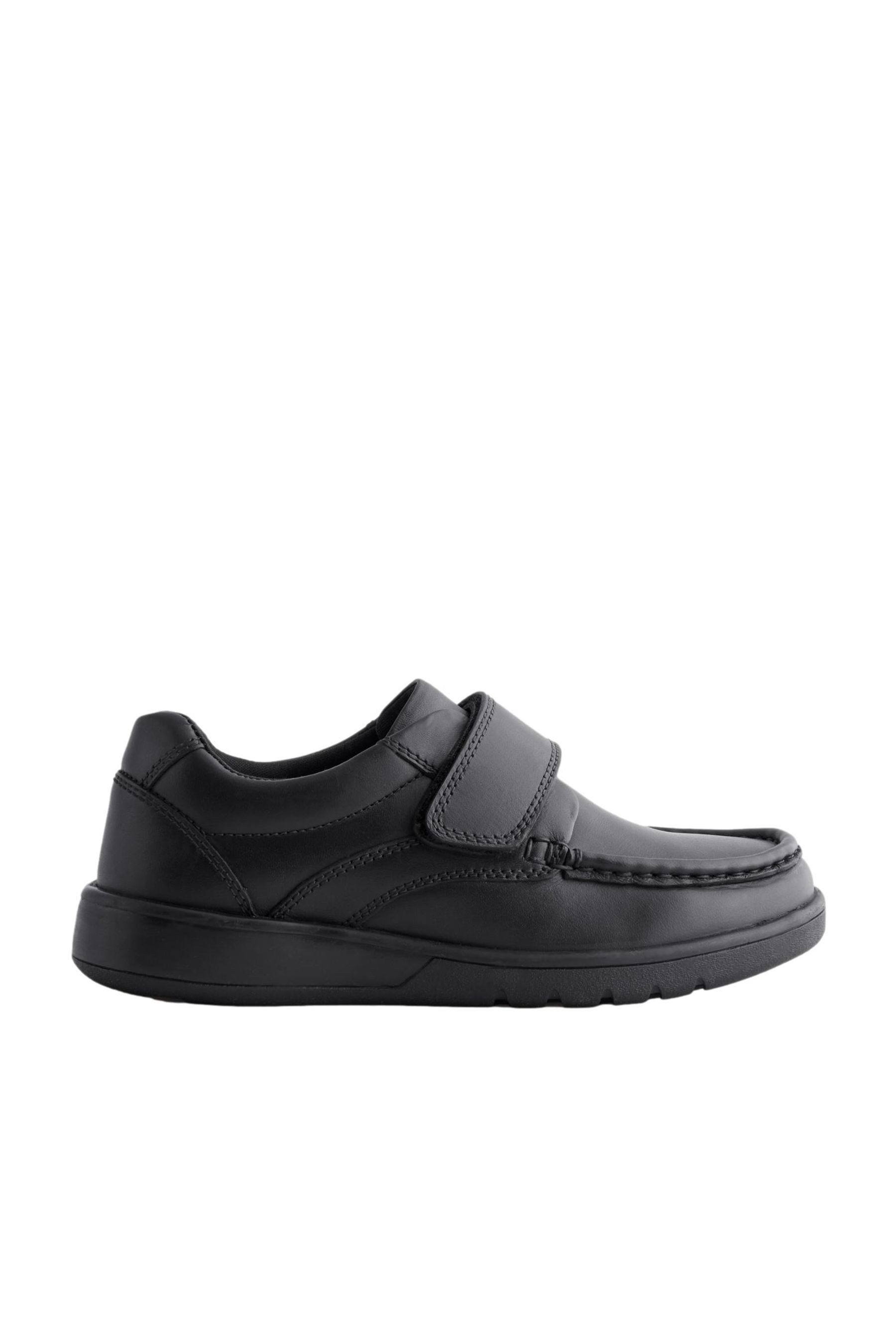 Lederschuhe mit Klettverschluss, weite Passform Klettschuh