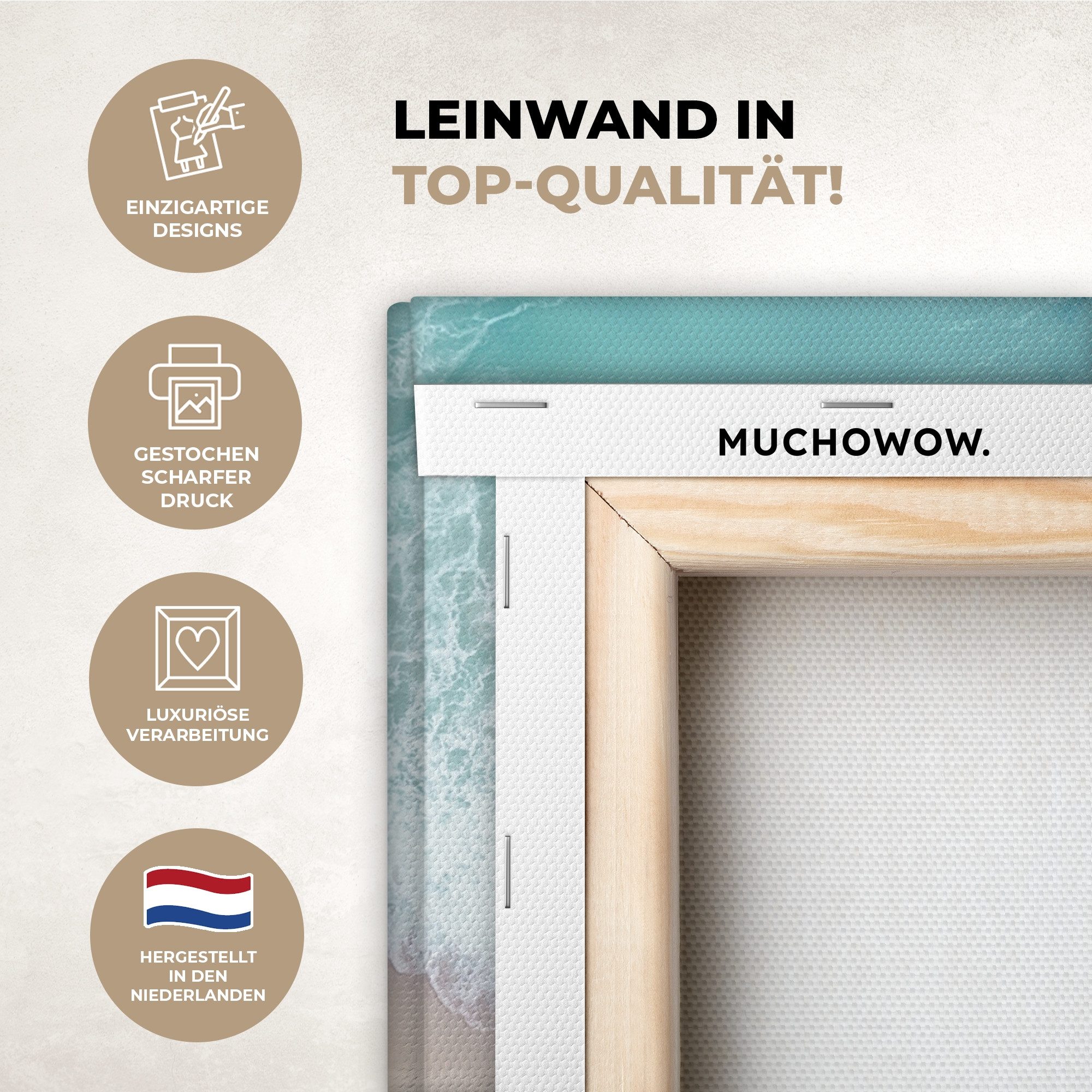 OneMillionCanvasses® Leinwandbild Strand - Meer - günstig online kaufen