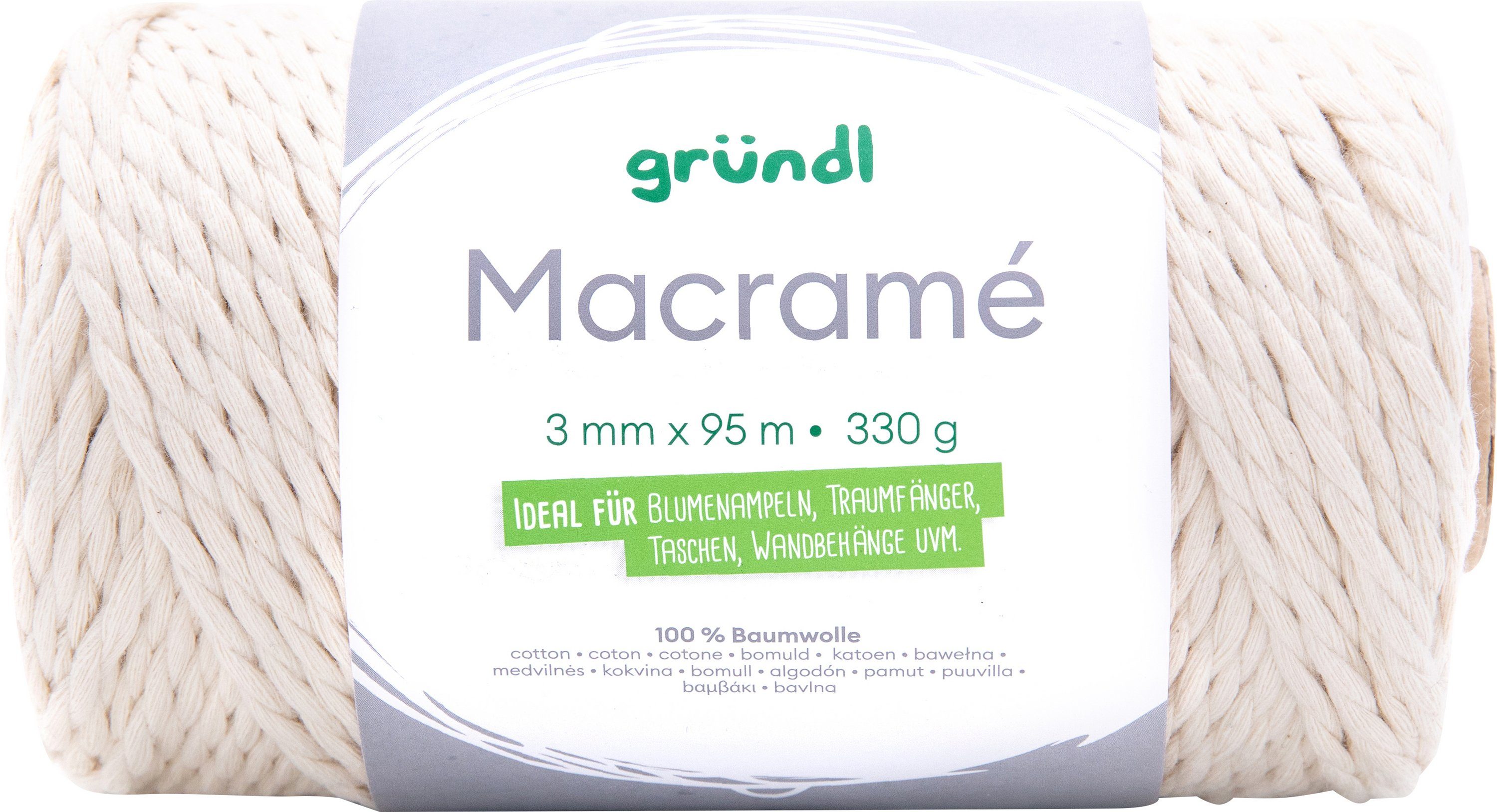Gründl Macramé Häkelwolle, 95 m