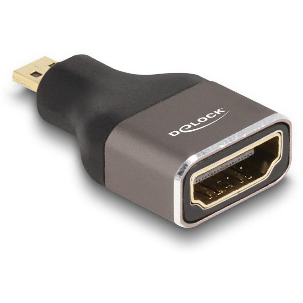 Delock Delock 60079 HDMI Adapter [1x Micro HDMI™ - 1x HDMI-Buchse] Gold, Grau TV-Adapter