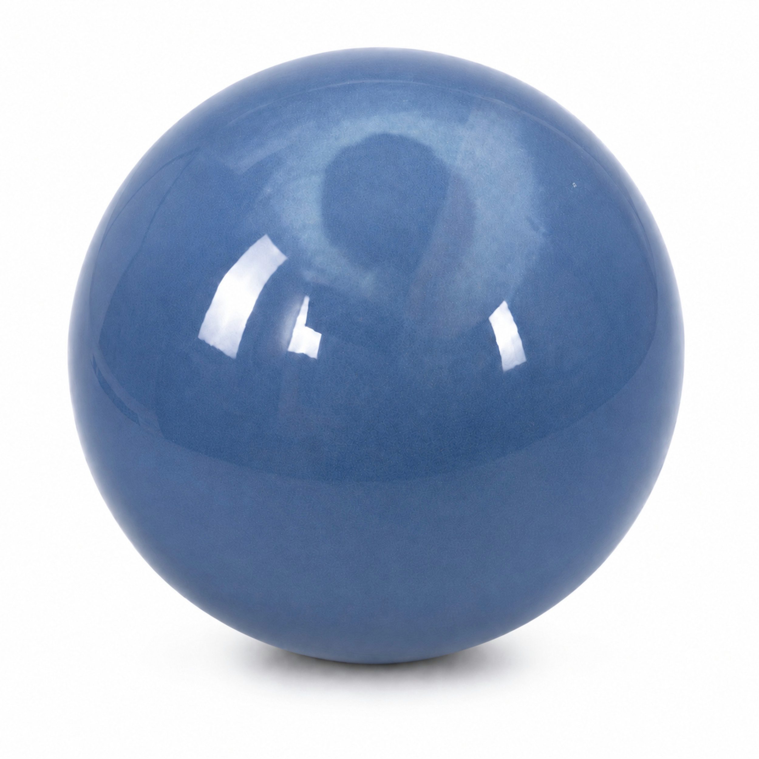Dekokugel 20 cm Keramik Gartenkugel Rosenkugel mit Fehlern, blau hell