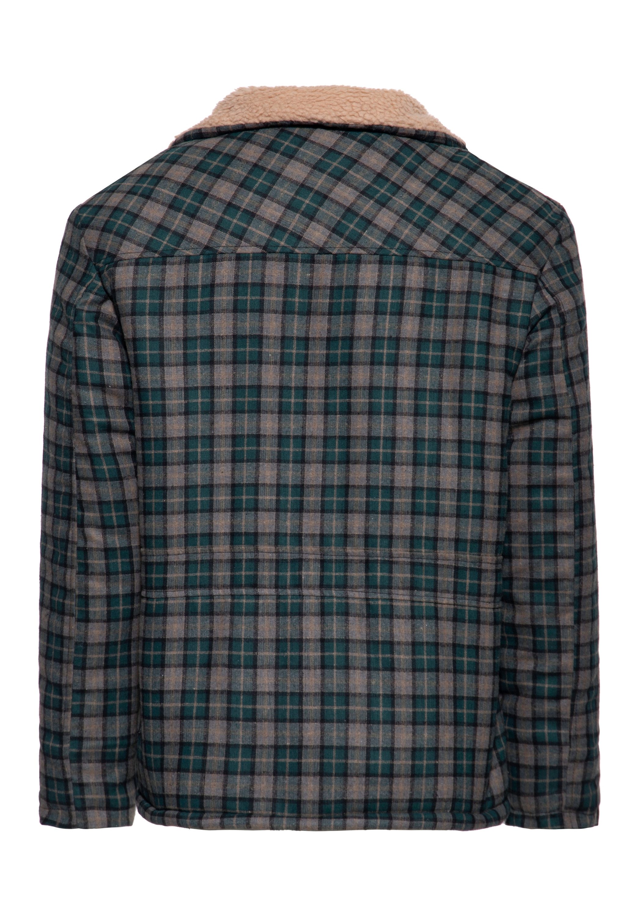 KingKerosin Winterjacke (1-St) mit Teddy-Kragen