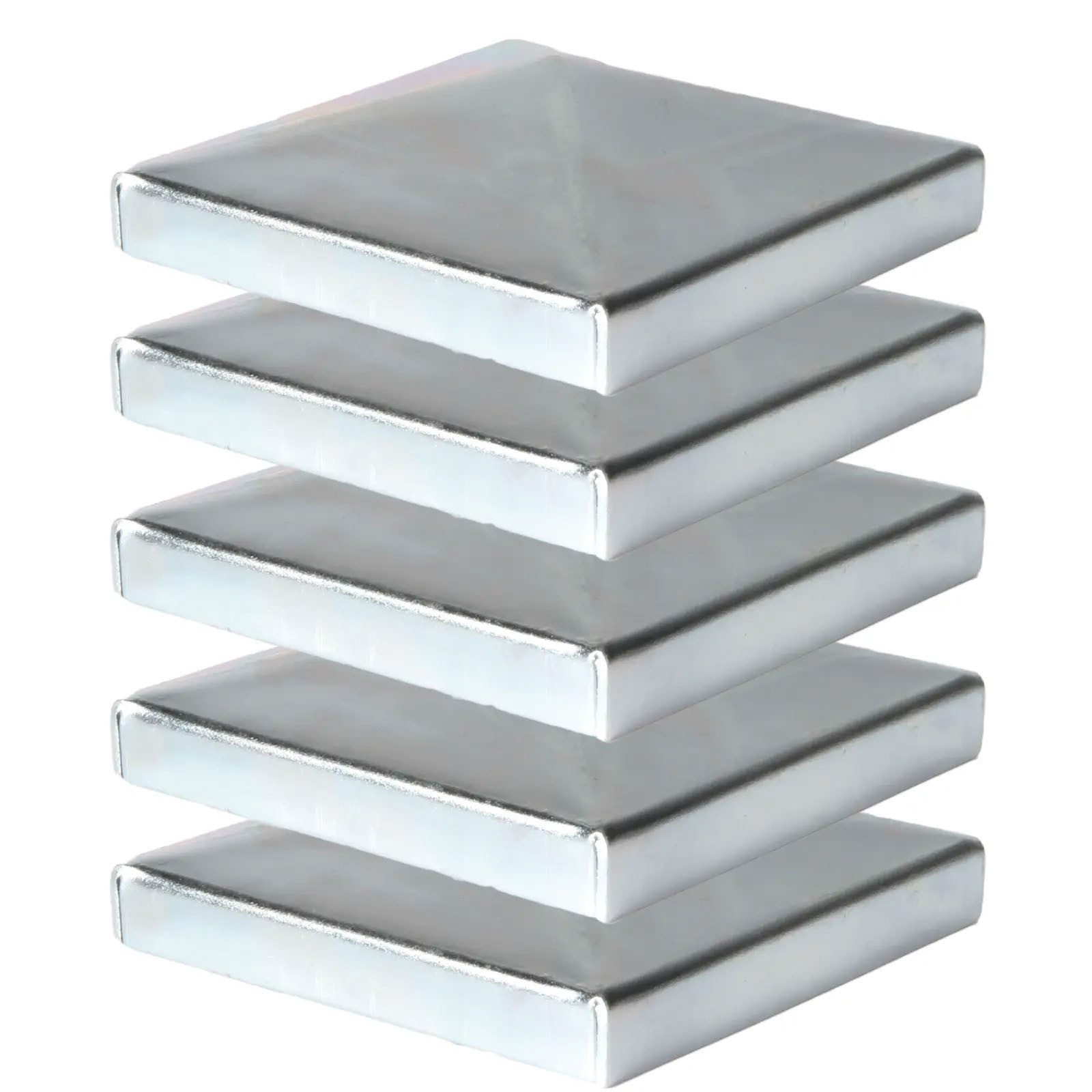ATTAS Pfostenkappe Pfostenkappen Set (5 stück), Stahl Pyramide (5er Set), Verzinkt