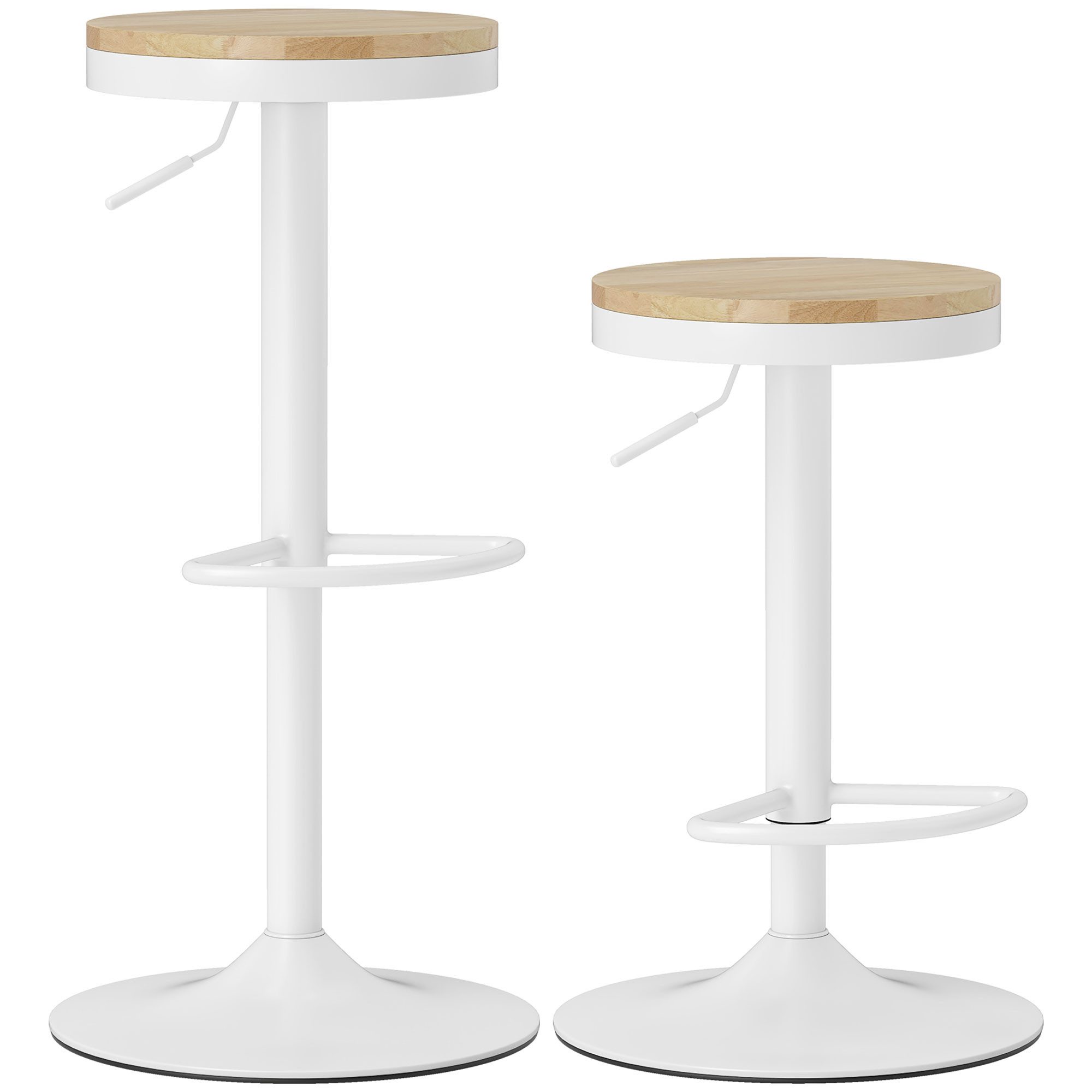 Barhocker mit Stahlgestell, Fußstütze
