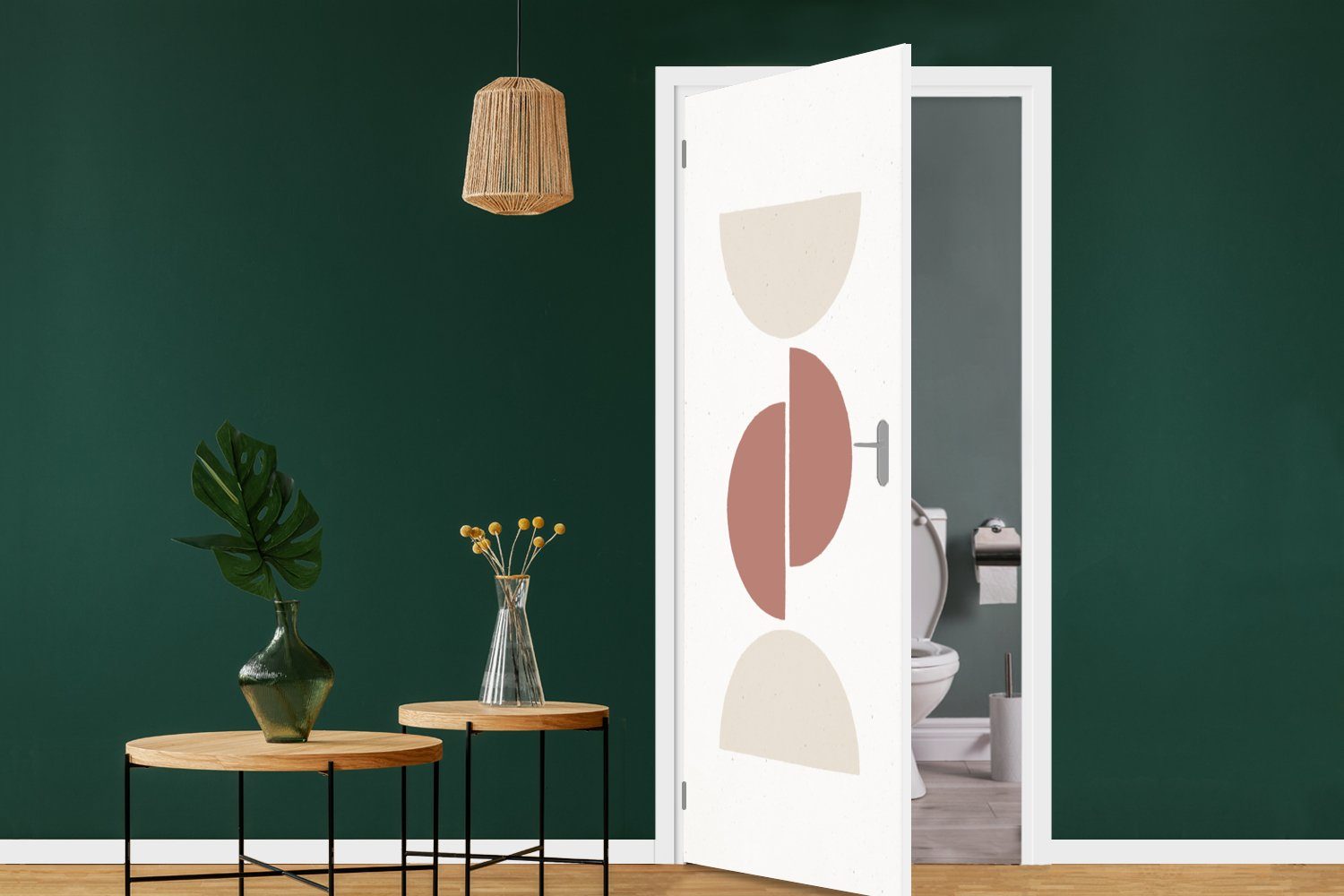 MuchoWow Türtapete Pastell - Tür, Minimalismus 75x205 St), Matt, Gestaltung, cm für (1 Fototapete bedruckt, - Türaufkleber