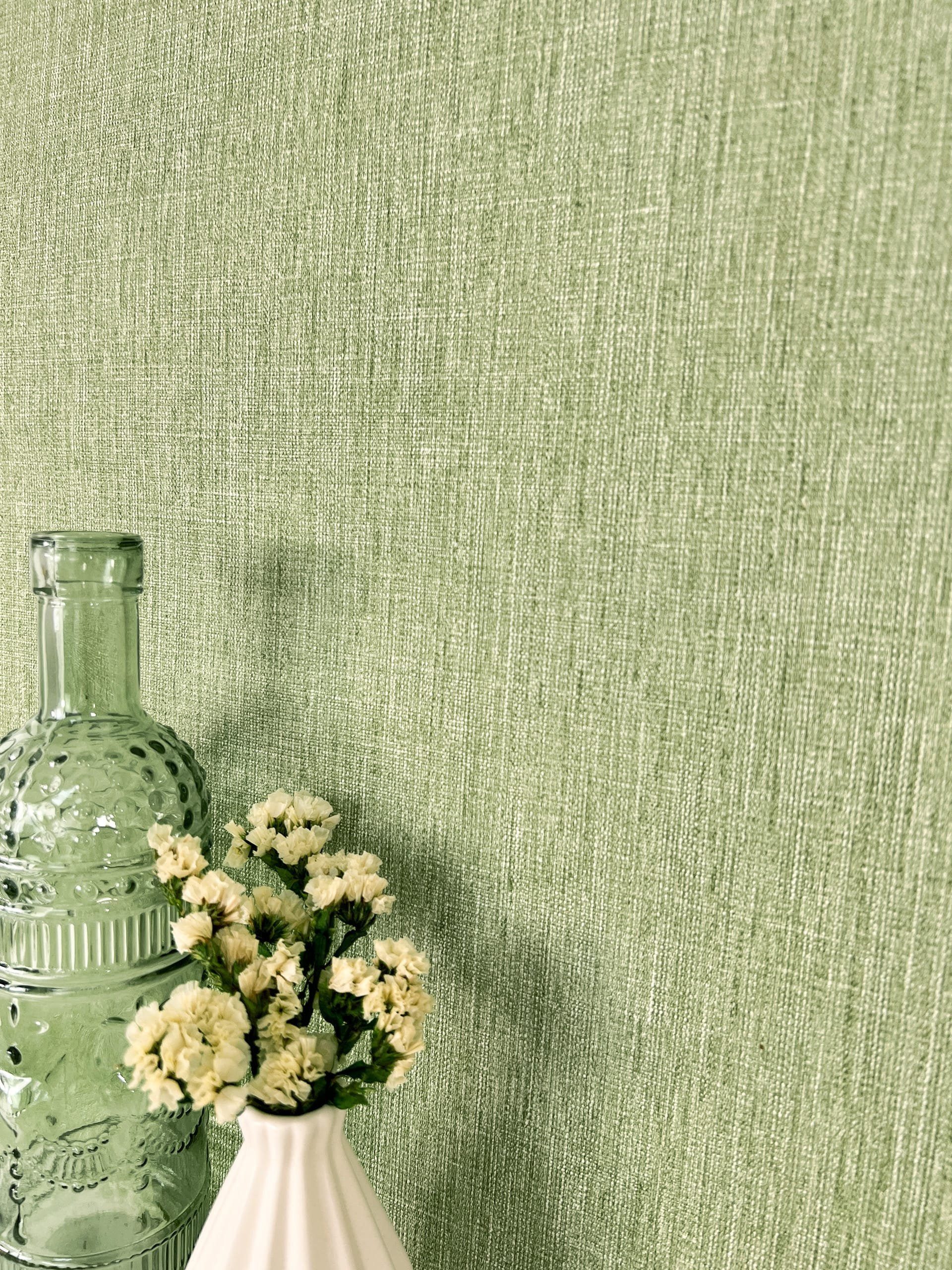 Newroom Vliestapete, Grün Tapete Modern Unifarbe günstig online kaufen
