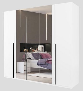 Helvetia Kleiderschrank Violla (1-St) 225x59x210cm weiß 5-türig