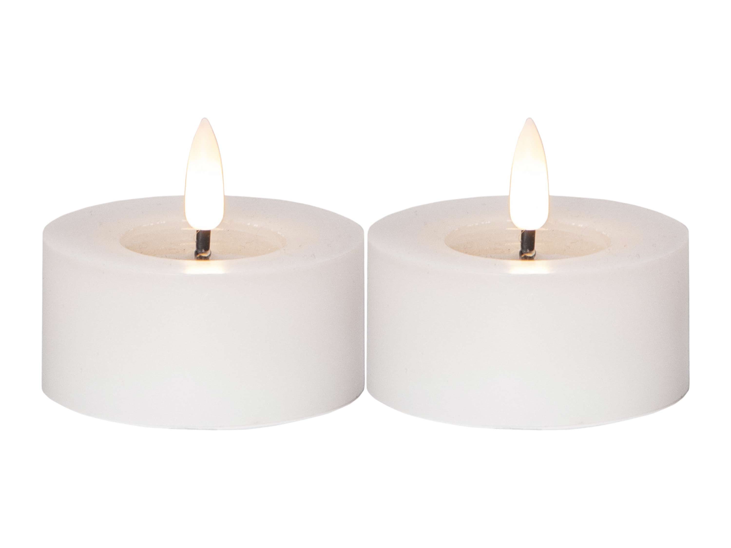 STAR TRADING LED-Kerze Flamme Flow (Set, 2-tlg), weiß 3D Flamme 6/18h Timer günstig online kaufen