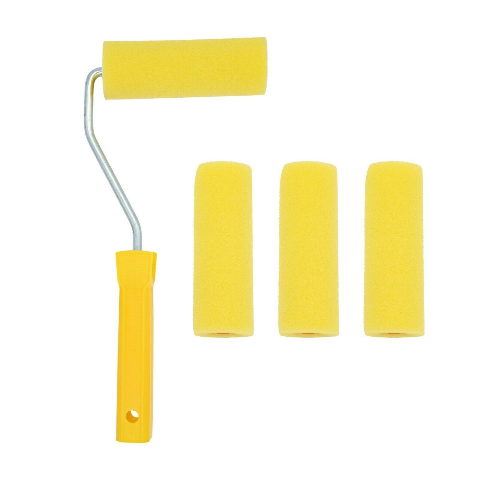 BENSON Farbroller Maler Set 5 tlg. Farbroller Schaumwalzen, Schaumstoffwalzen, Farbwalzenhalter