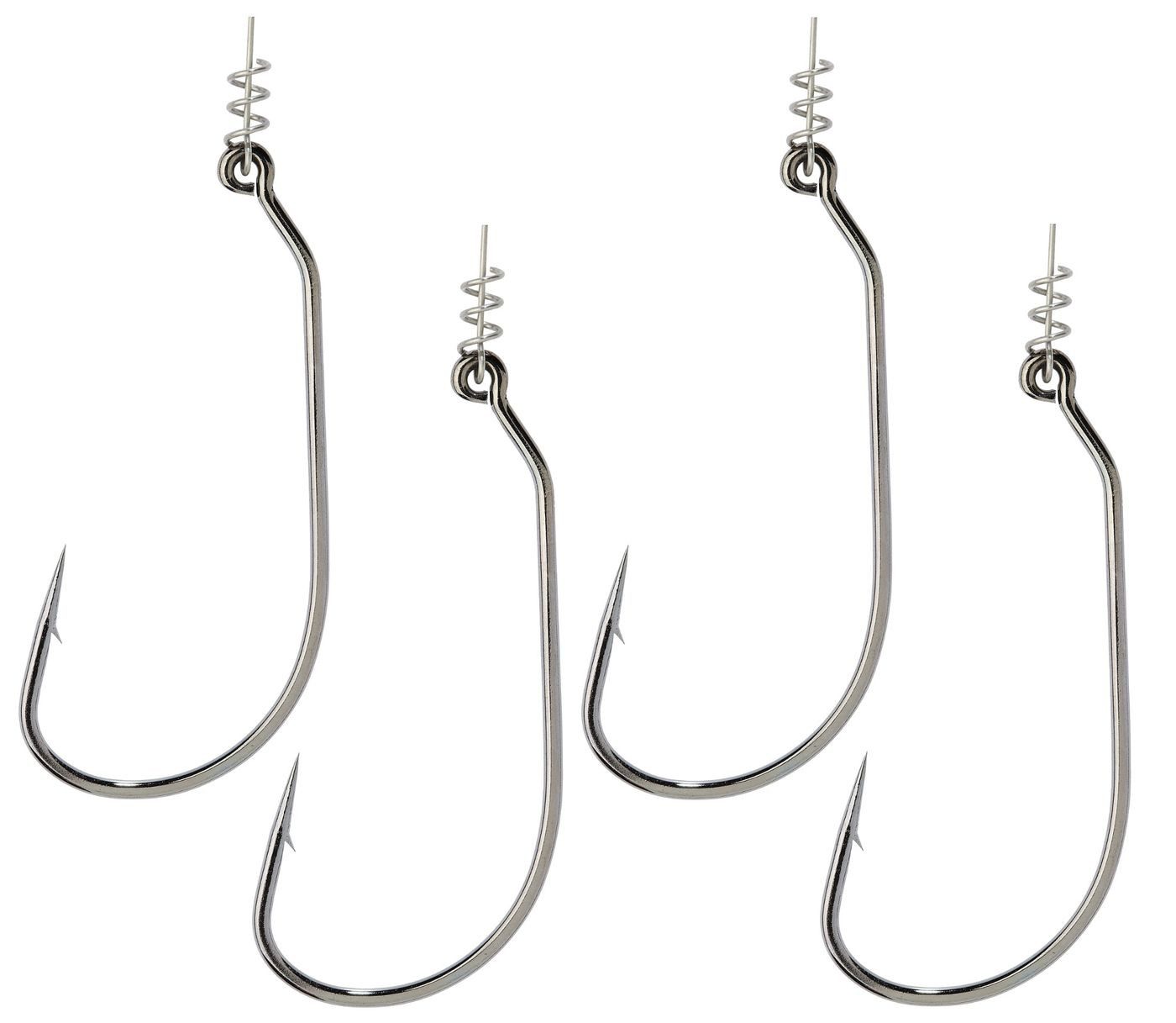 Offset-Haken Owner 5132 Twist Lock Haken - 4 Angelhaken mit Spirale