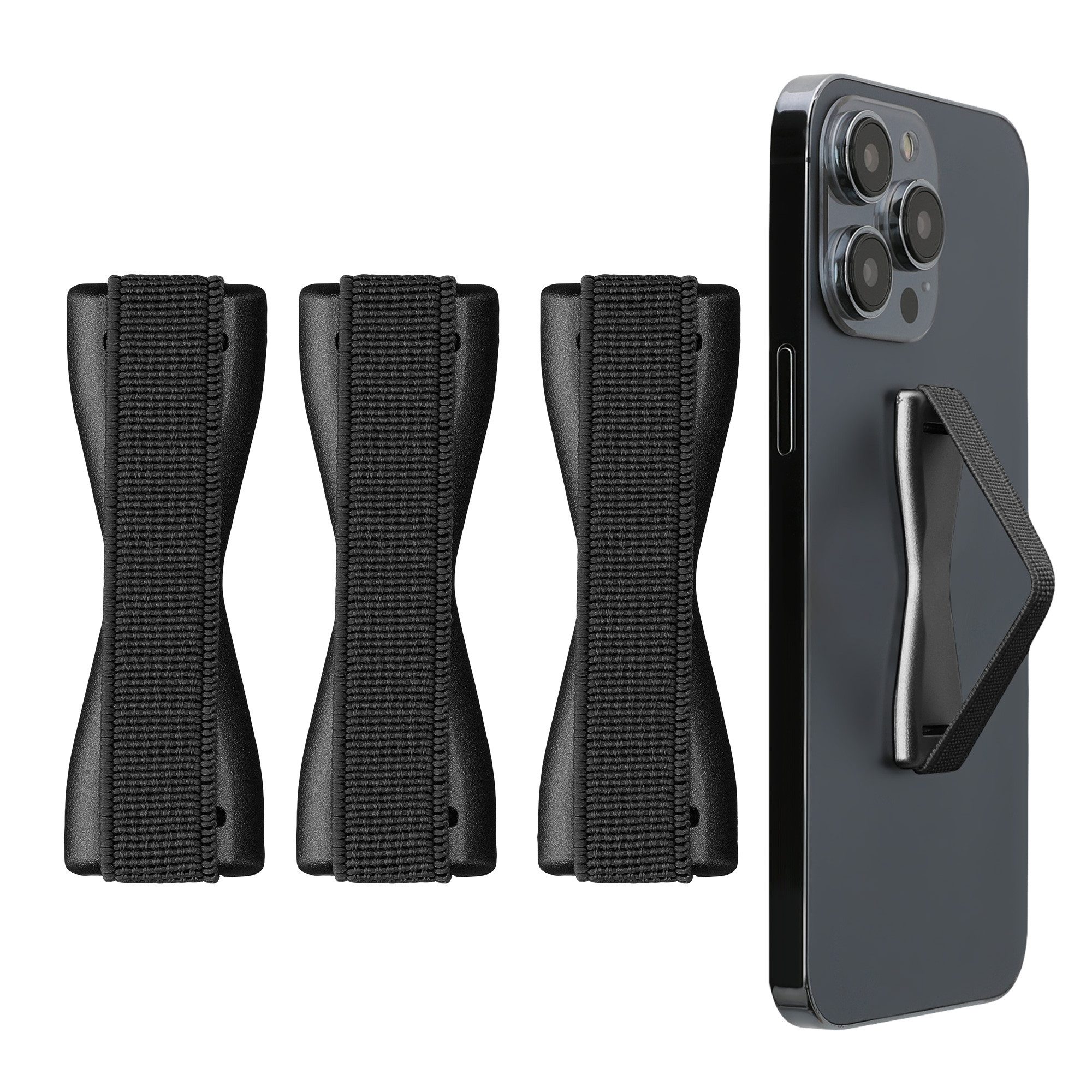 kwmobile Popsockets Smartphone Fingerhalter 3 Set, (3-tlg., Handy Halter Griff Halterung Einhandbedienung - 3x Handyhalter)