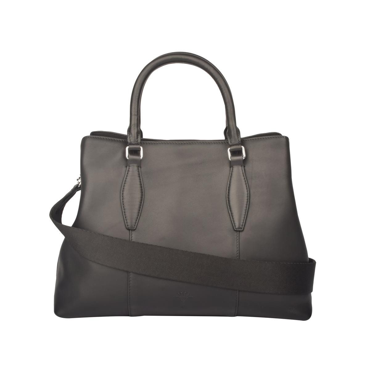 JOOP! Schultertasche Sofisticato 1.0 Emery Handbag Mhz Damen Handtasche (ein Stück, 1-tlg., ca. B/H/T 33/25/15 cm), Logoschriftzug auf der Vorderseite