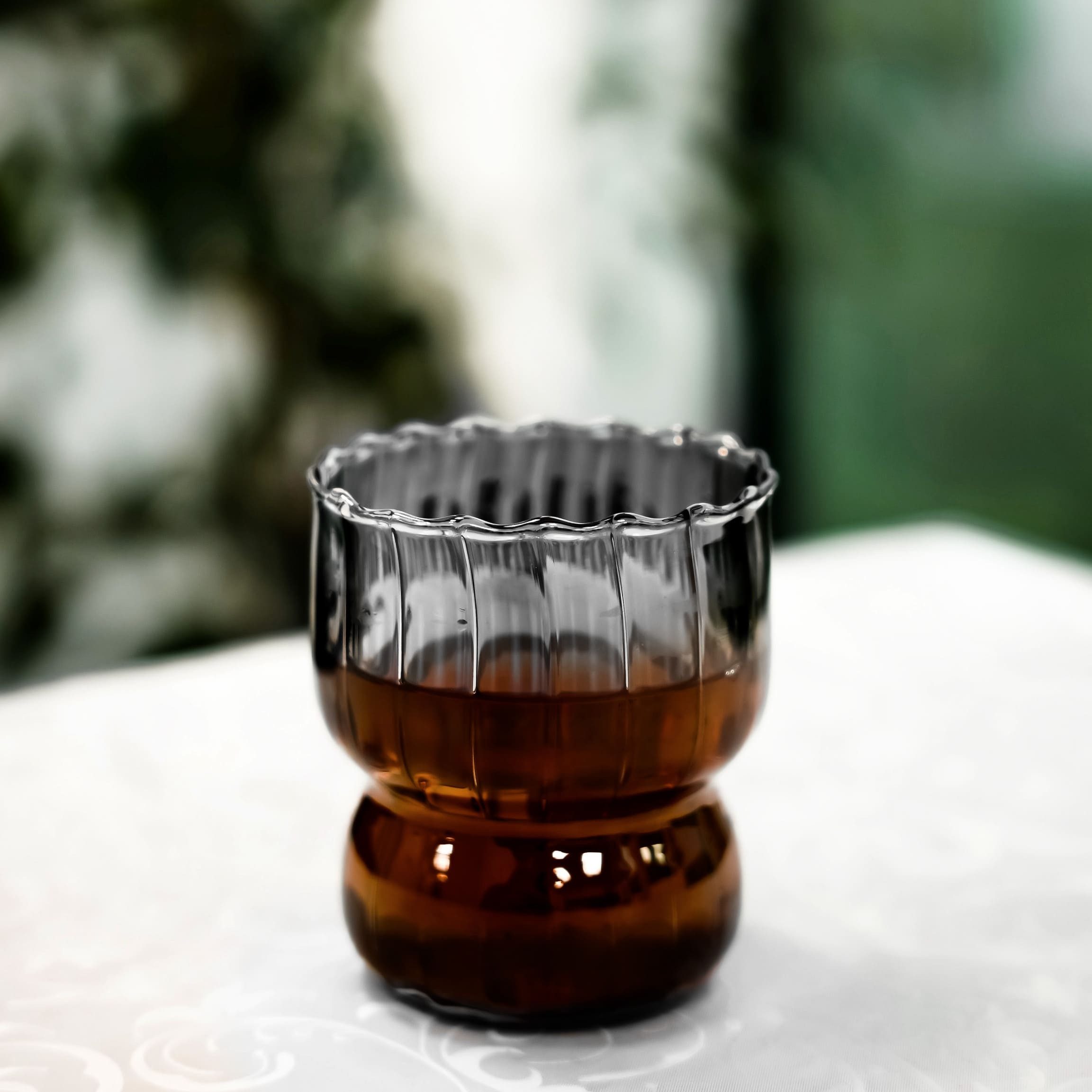 Mulex Glas Moderne Gläser 300 ml Riffle Design Trinkgläser aus Borosilikatglas, 2-tlg. – Bild 3 von 5