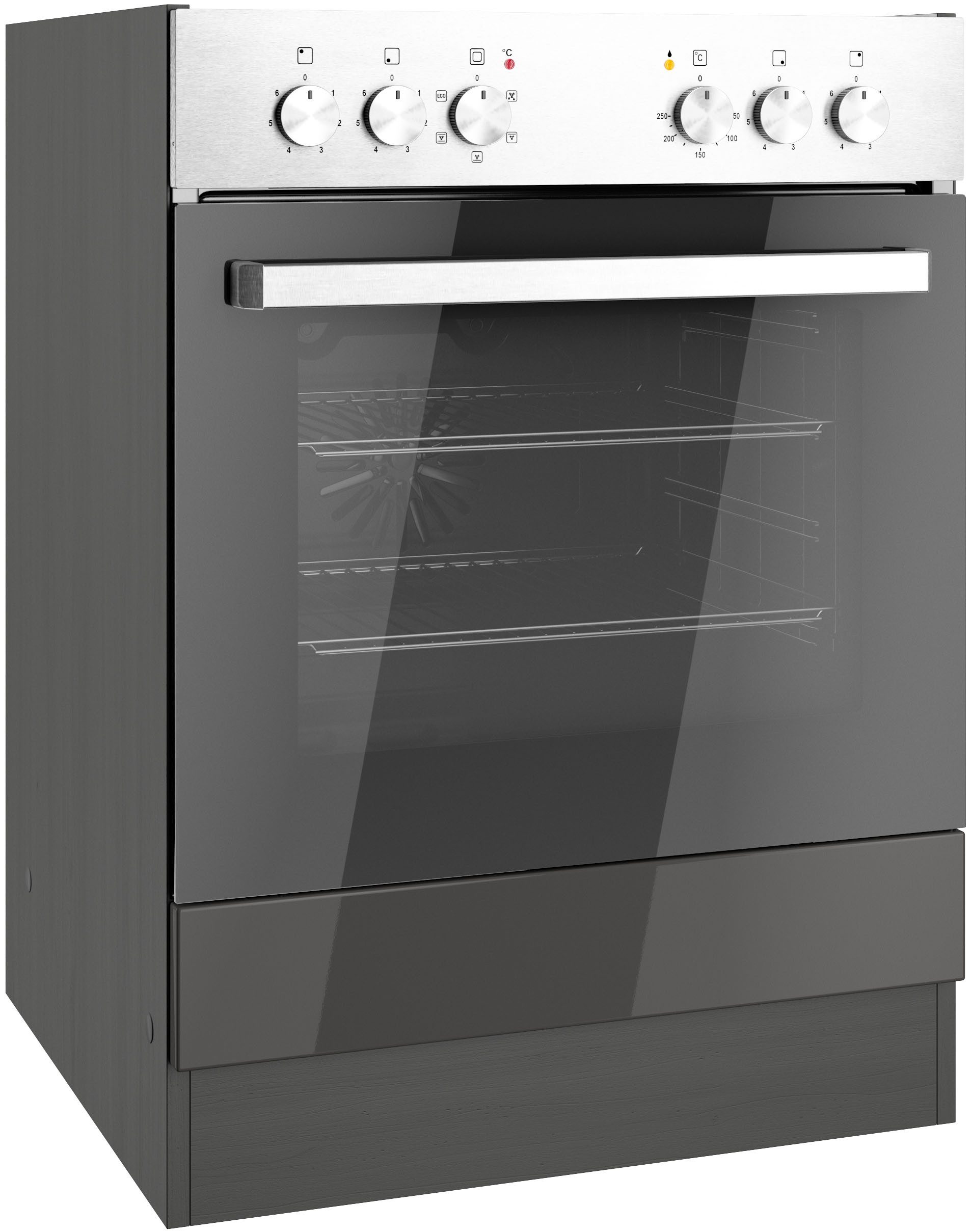 KOCHSTATION Herdumbauschrank KS-Milan Herdumbauschrank 60 cm, matte oder hochglänzende Fronten