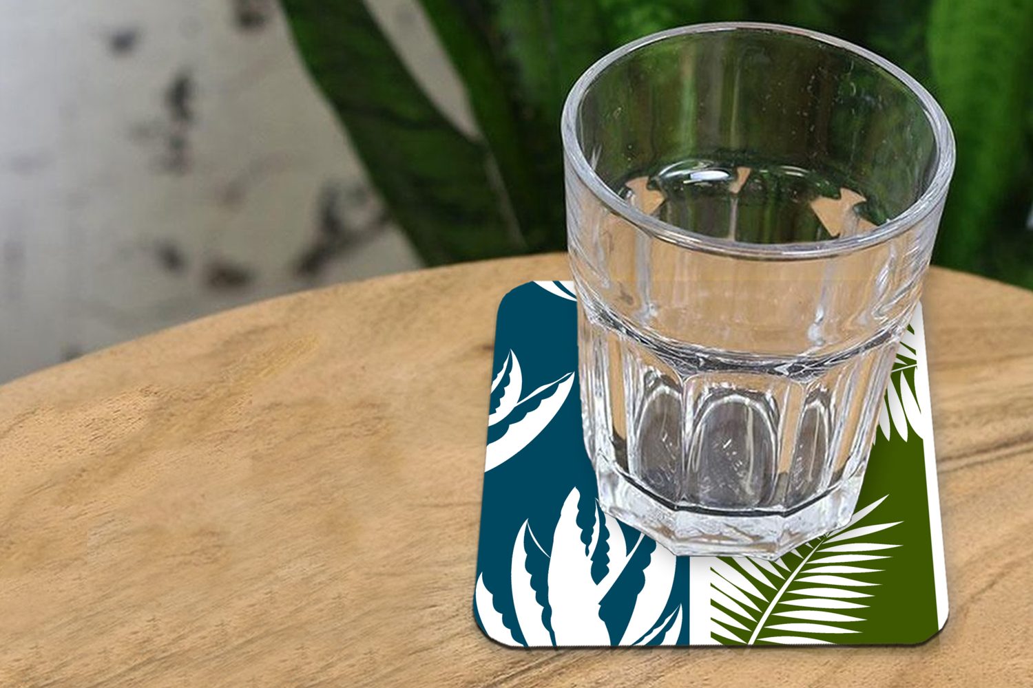 MuchoWow Glasuntersetzer Blätter - Untersetzer, für Tasse Tischuntersetzer, Zubehör Gestaltung Tropisch - Glasuntersetzer, - Korkuntersetzer, Gläser, 6-tlg., Hawaii
