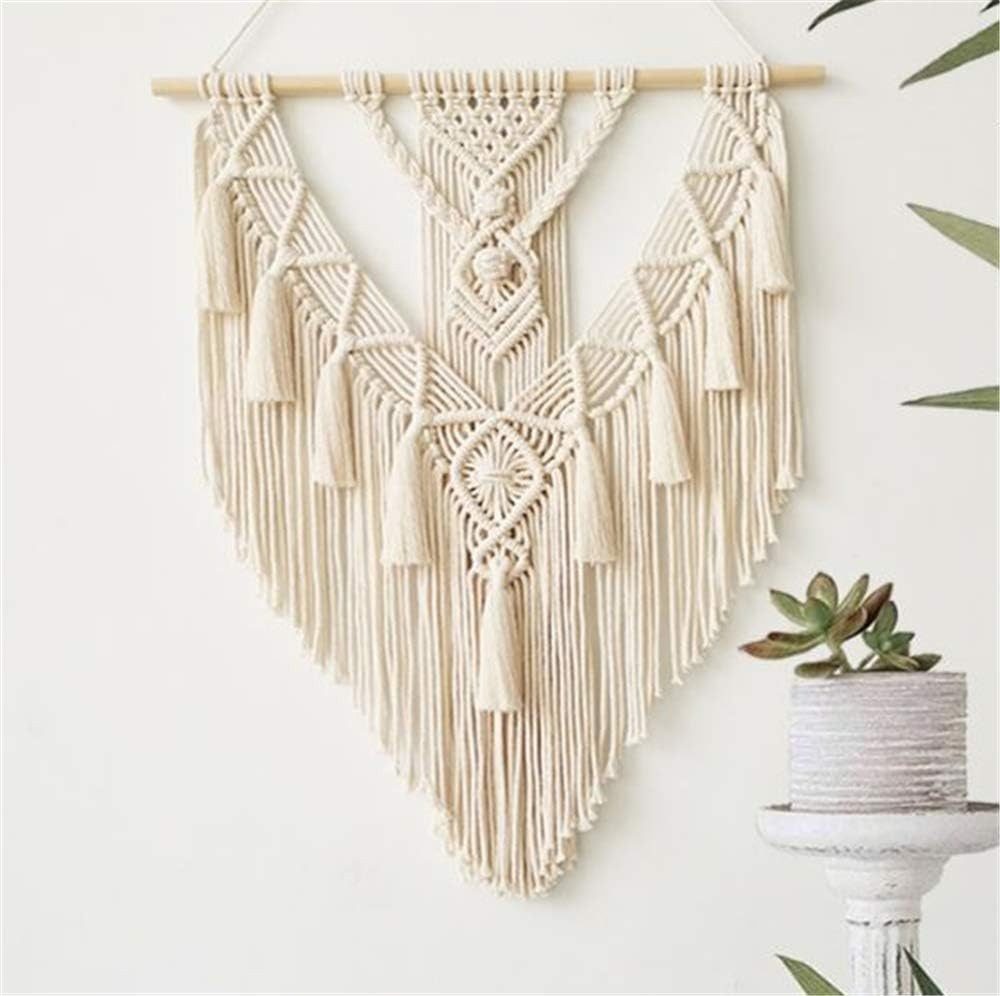 VEKROBOT Wanddekoobjekt Boho Wandbehang mit Fransen, handgewebte Tapisserie als Wanddeko (Set, 1 St., Handgefertigter Boho-Wandbehang – für Wohnzimmer & Schlafzimmer), Gewebter Wandbehang mit Fransen Hintergrundwanddekoration