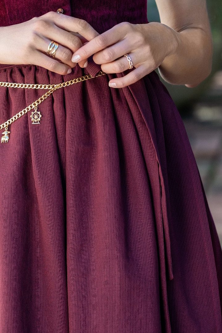 MarJo Dirndl Samt Dirndl 2tlg. - HOCHWINKEL - wine