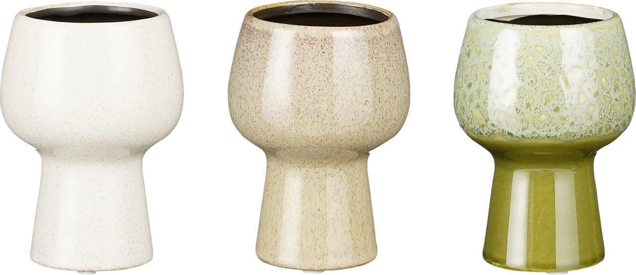 Mica Decorations Blumentopf Mica Blumentopf Ø 9,5 x 13 cm hellgrün, taupe