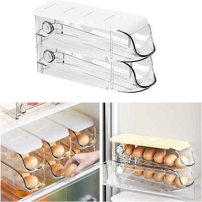 PFCTART Eierkorb Eierhalter for Kühlschrank, Eier Aufbewahrung Kühlschrank, stapelbar, (2-tlg)