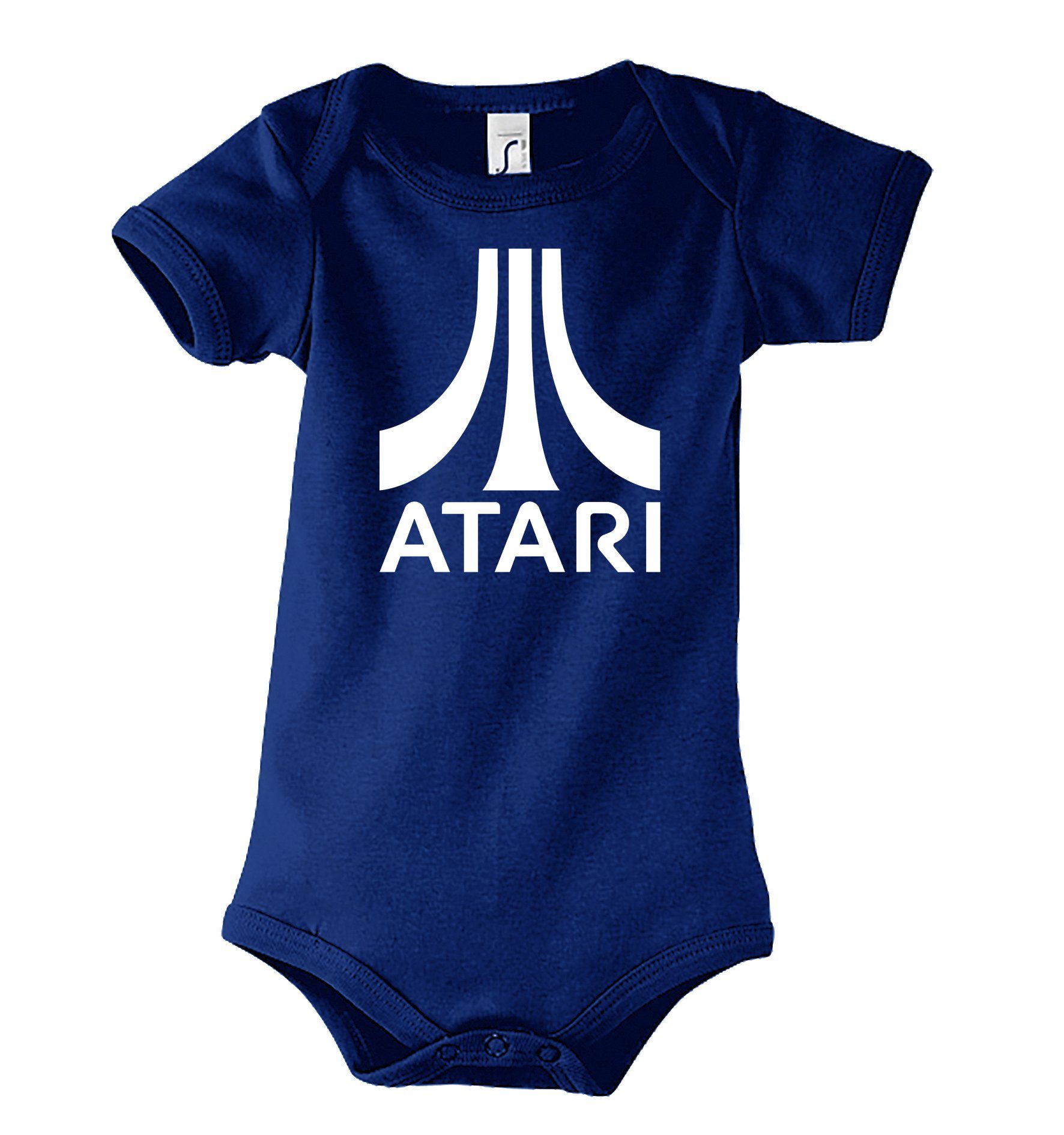 Youth Designz Kurzarmbody Baby Body Kurzarm Strampler Atari in tollem Design, mit Frontprint Navy