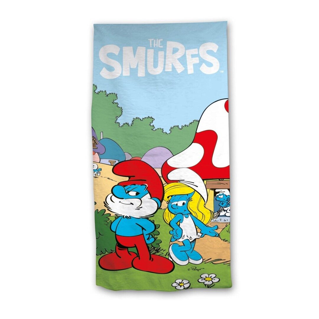 Die Schlümpfe Strandtuch 70x140 cm Badehandtuch für Strand und Pool, (1-St)