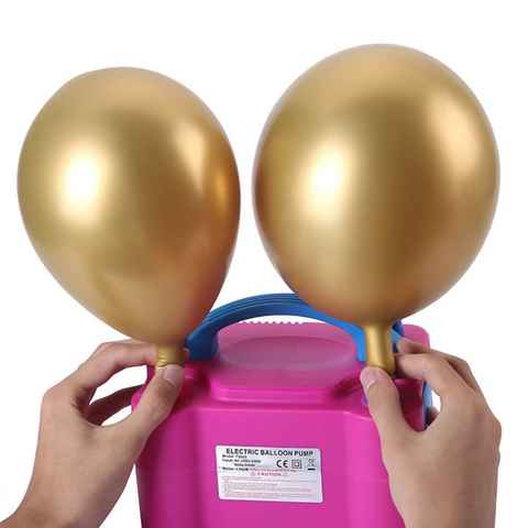 MyBeautyworld24 Luftballon Elektrische Luftballonpumpe 600W Ballonpumpe mit Doppeldüse für Party