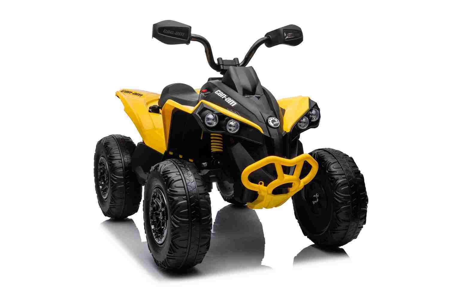 BoGi Elektro-Kinderquad Can-am ATV Quad Kinderfahrzeug Elektrofahrzeug Elektroquad 4x4 Antrieb Gelb