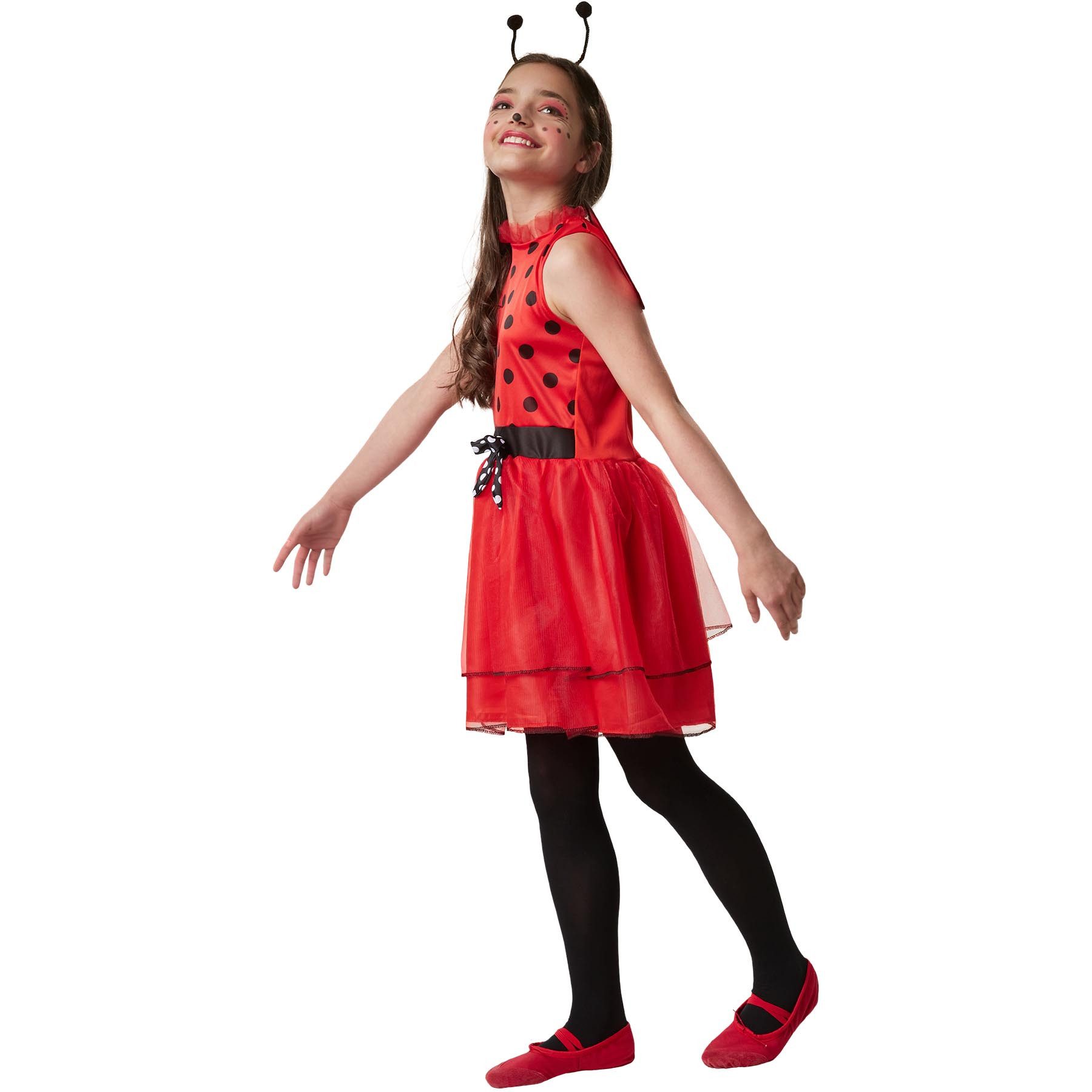 dressforfun Kostüm Kinderkostüm Kleiner Glücksbringer Mariella, In Rot und Schwarz gehaltenes Marienkäferkostüm