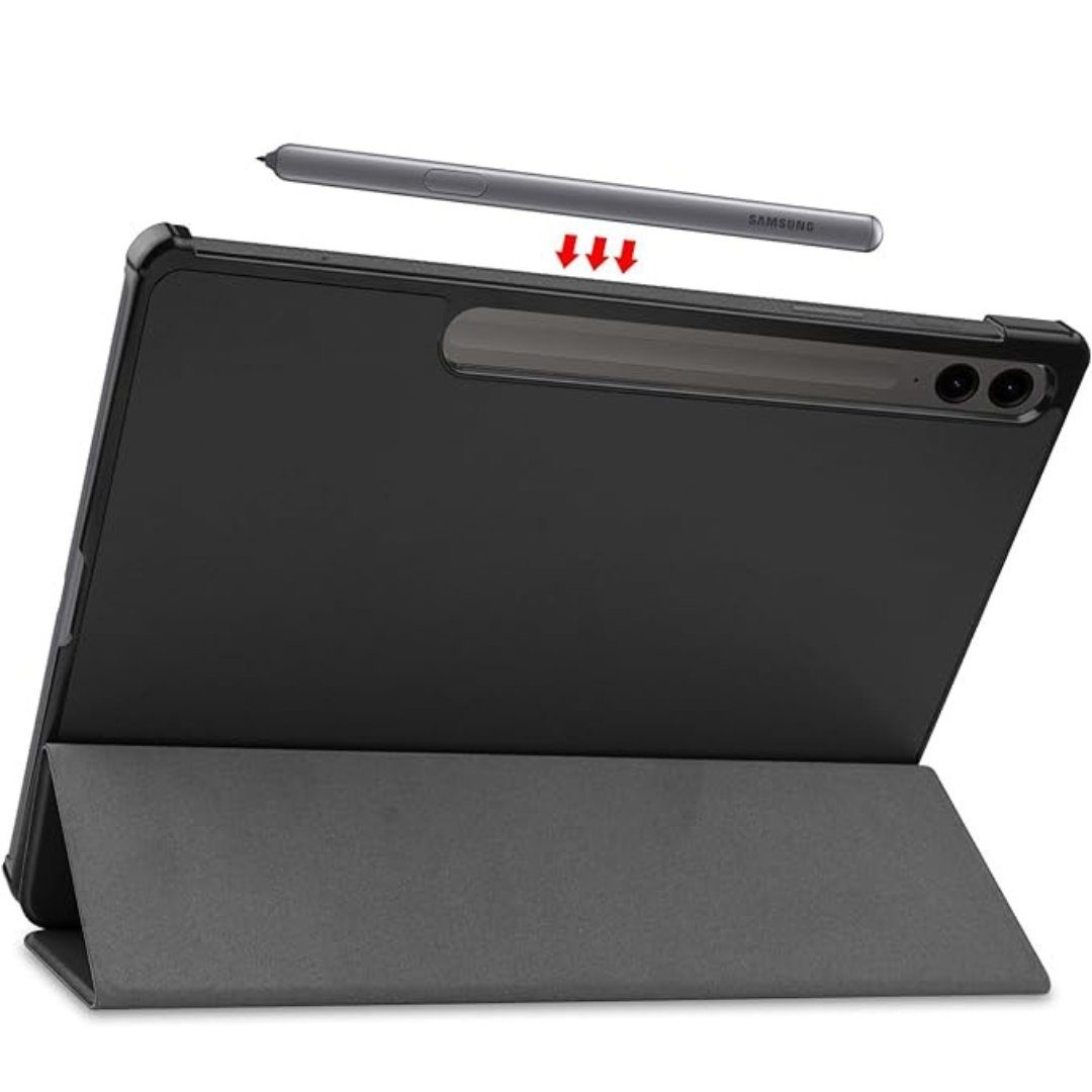 SmartUP Tablet-Hülle für Samsung Galaxy Tab S10 Plus / S9 Plus FE Tablet Tasche Hülle Cover 12,4 Zoll, integrierte Standfunktion, integrierter Stifthalter – Bild 4 von 4