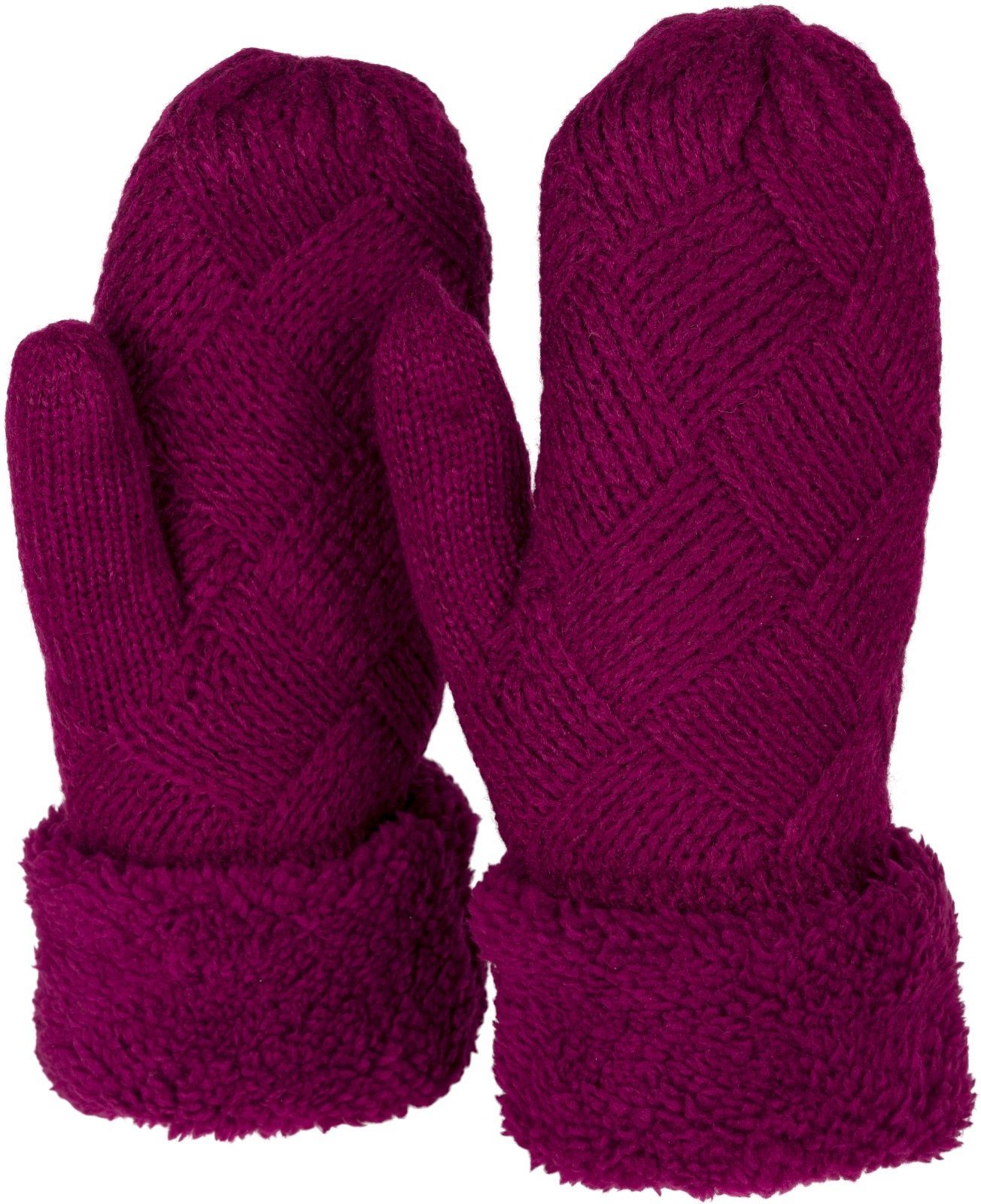 styleBREAKER Fäustlinge Strickhandschuhe Fäustlinge mit Rauten günstig online kaufen
