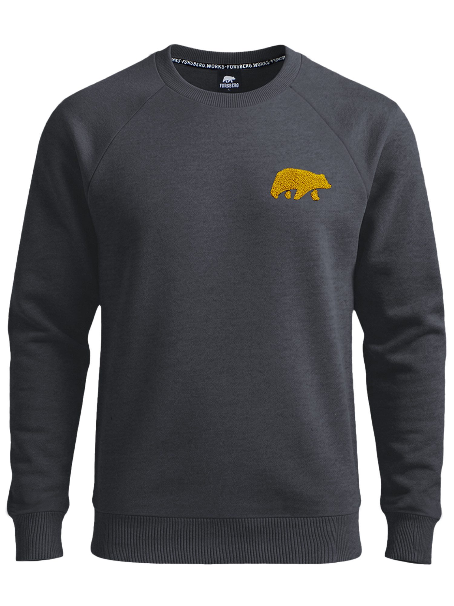 FORSBERG Sweatshirt mit Frottee Logo