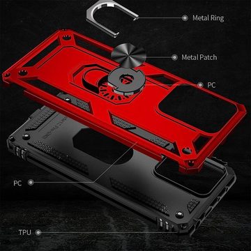 CoolGadget Handyhülle Armor Shield Case für Xiaomi Redmi Note 12 5G 6,67 Zoll, Outdoor Cover Magnet Ringhalterung Handy Hülle für Redmi Note 12 5G