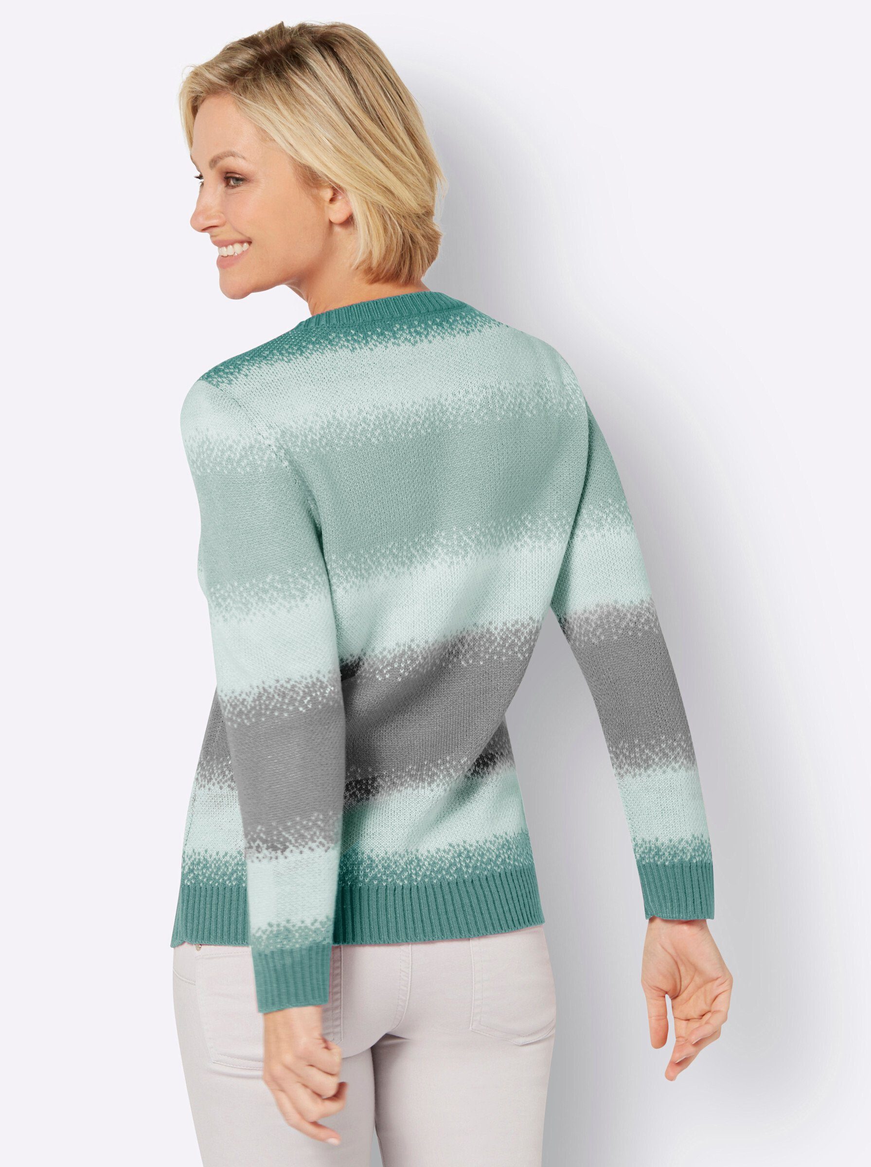 Strickpullover Langarm-Pullover Langarm Jacquard