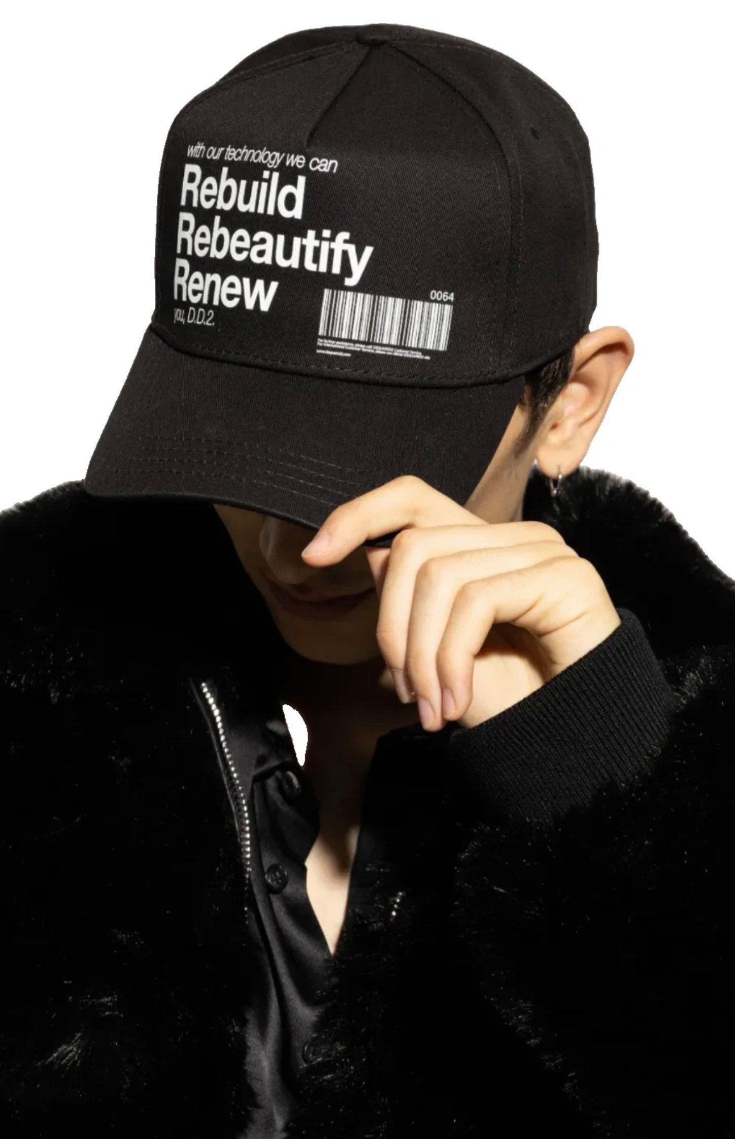 Dsquared2 Baseball Cap Rebuild Renew Retro Icon Basecap Cap Mütze Basebalkappe Auffälliger „Rebuild Rebeautify Renew“ Frontprint