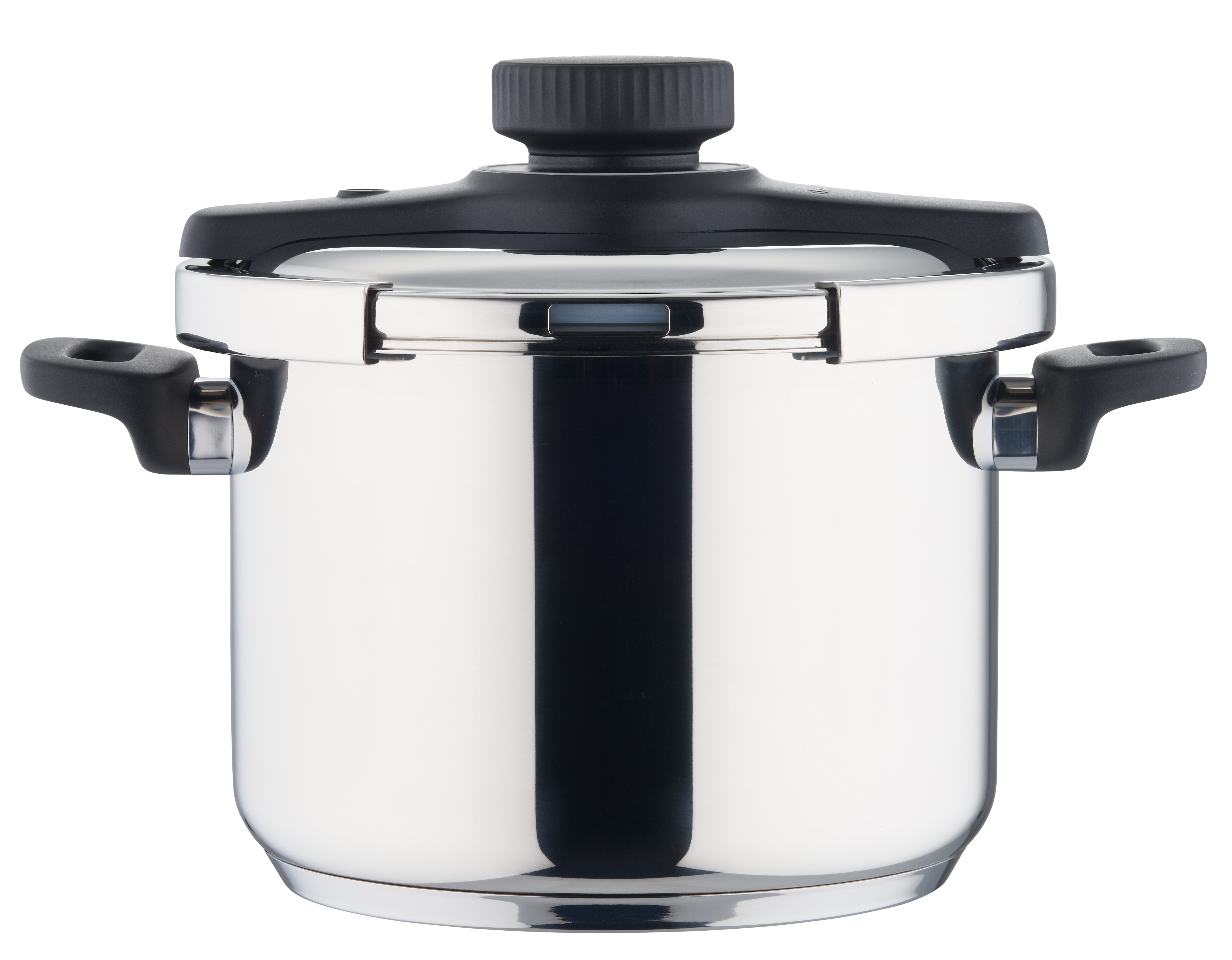 Hanseatic Schnellkochtopf hanseatic, Edelstahl 18/10 (4-tlg), Schnellkochtopf mit Dämpfeinsatz und Glasdeckel, Inhalt ca. 6 Liter