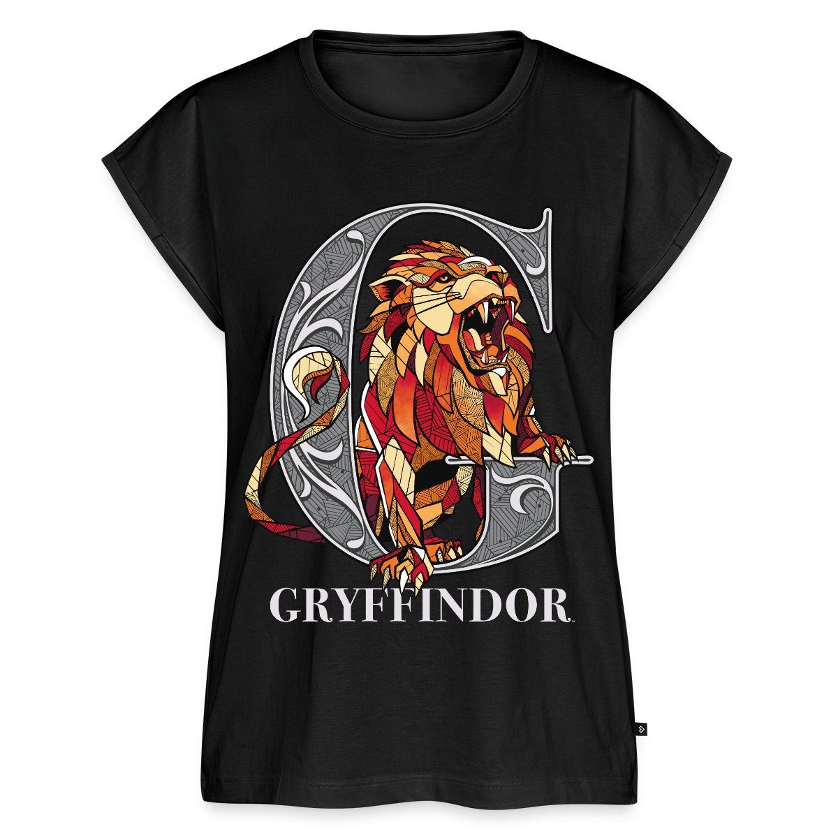 T-Shirt Harry Potter Gryffindor Gold monochrom Frauen Casual T-Shirt