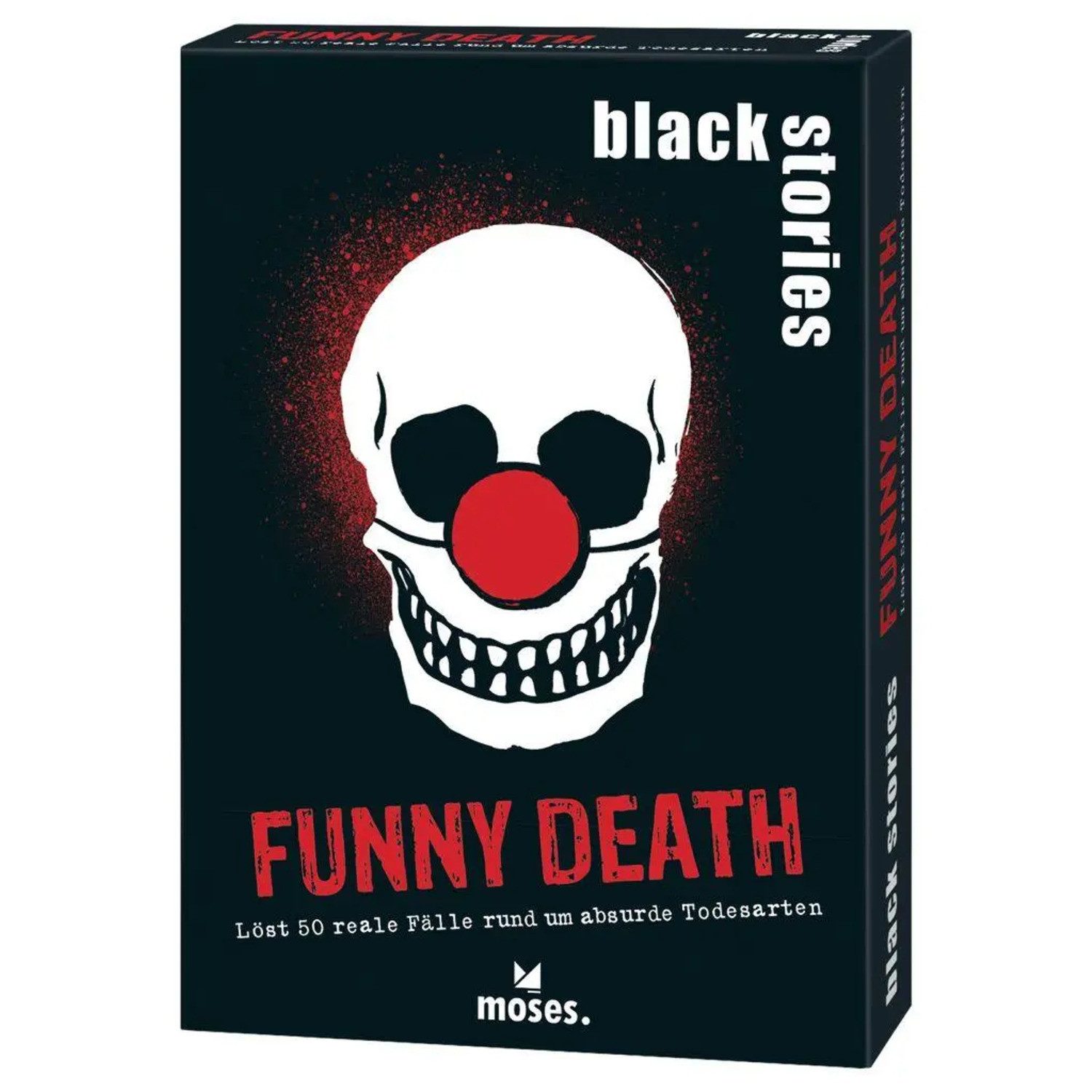 Moses. Verlag Spiel black stories Funny Death