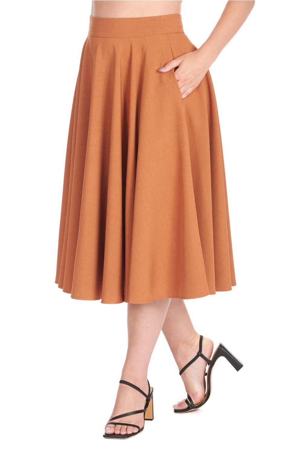 Banned A-Linien-Rock Sway Swing Braun Retro günstig online kaufen