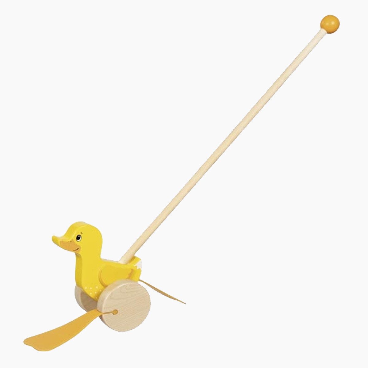 goki Schiebestab Schiebetier Ente Ellie, (packung, 2-tlg), Perfekt für kleine Hände