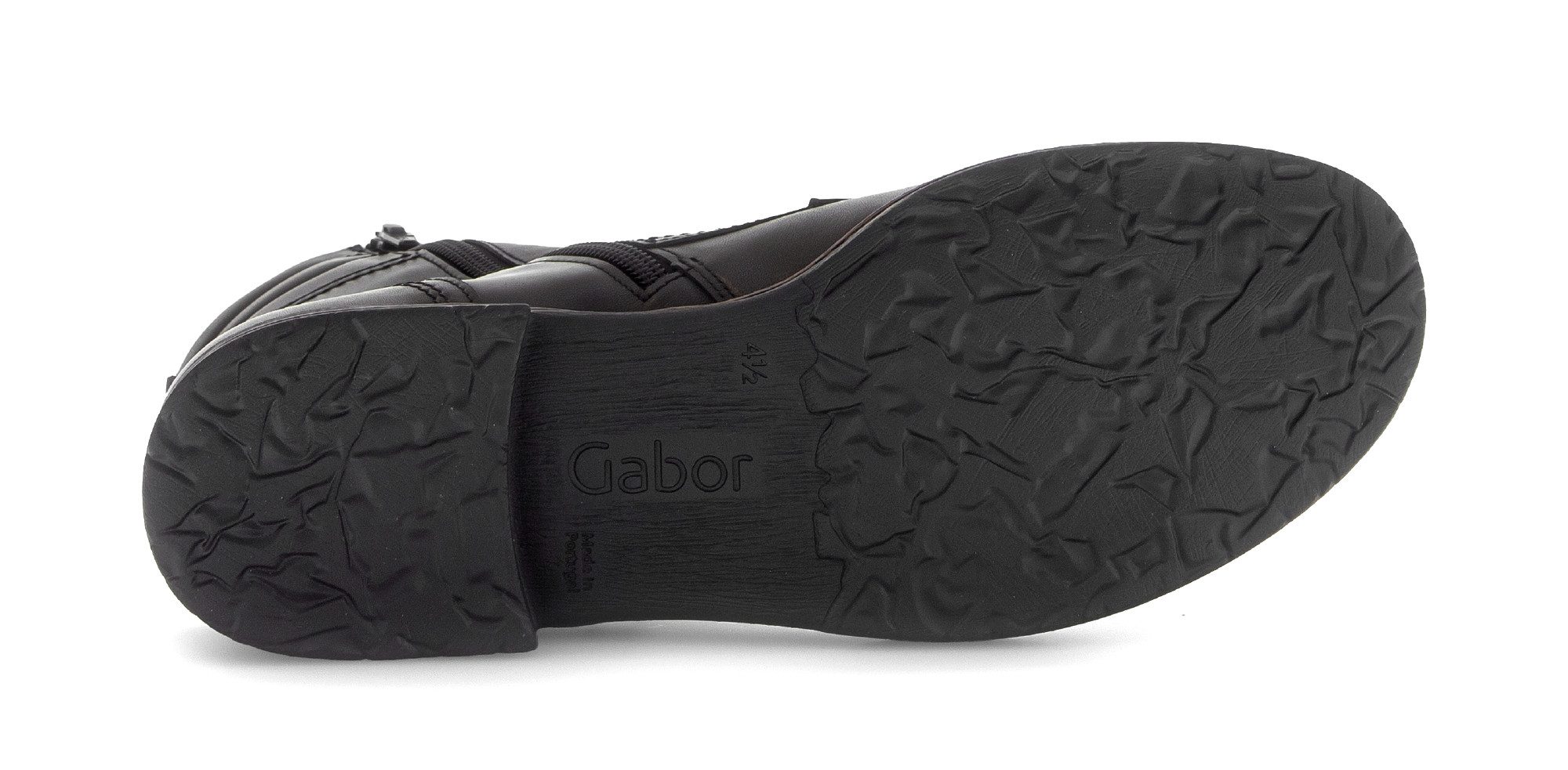 Gabor Schnürstiefelette, Blockabsatz, Schnürboots mit Zierreißverschluss an der Außenseite