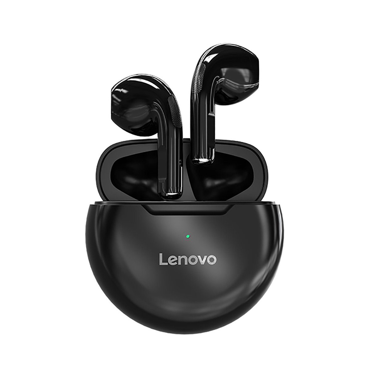 Lenovo HT38 mit Touch-Steuerung Bluetooth-Kopfhörer (True Wireless, Siri, Google Assistant, Bluetooth 5.0, kabellos, Stereo-Ohrhörer mit 250 mAh Навушники-Ladehülle - Schwarz)