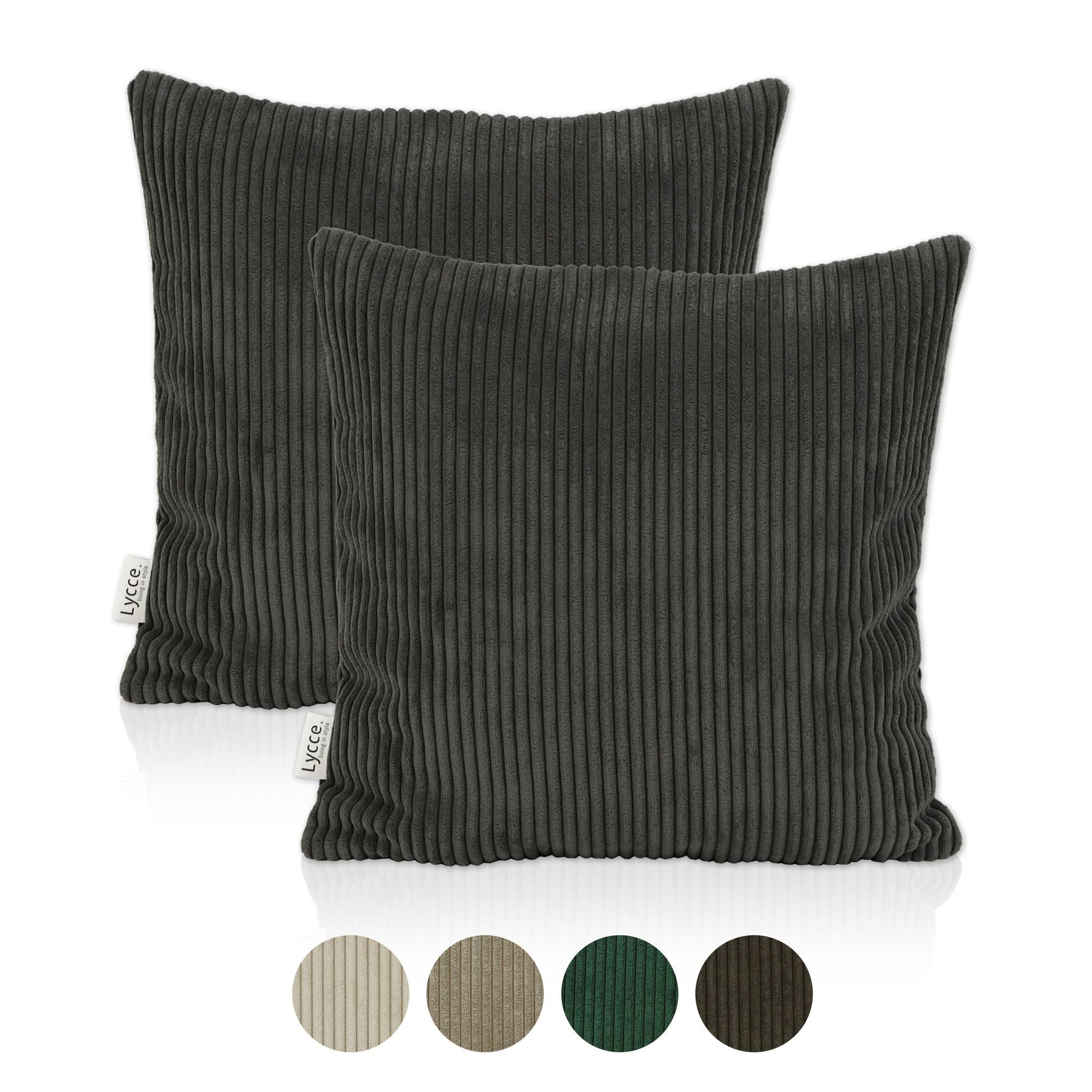 Lycce Dekokissen Kissenbezug 2er Set CORD günstig online kaufen