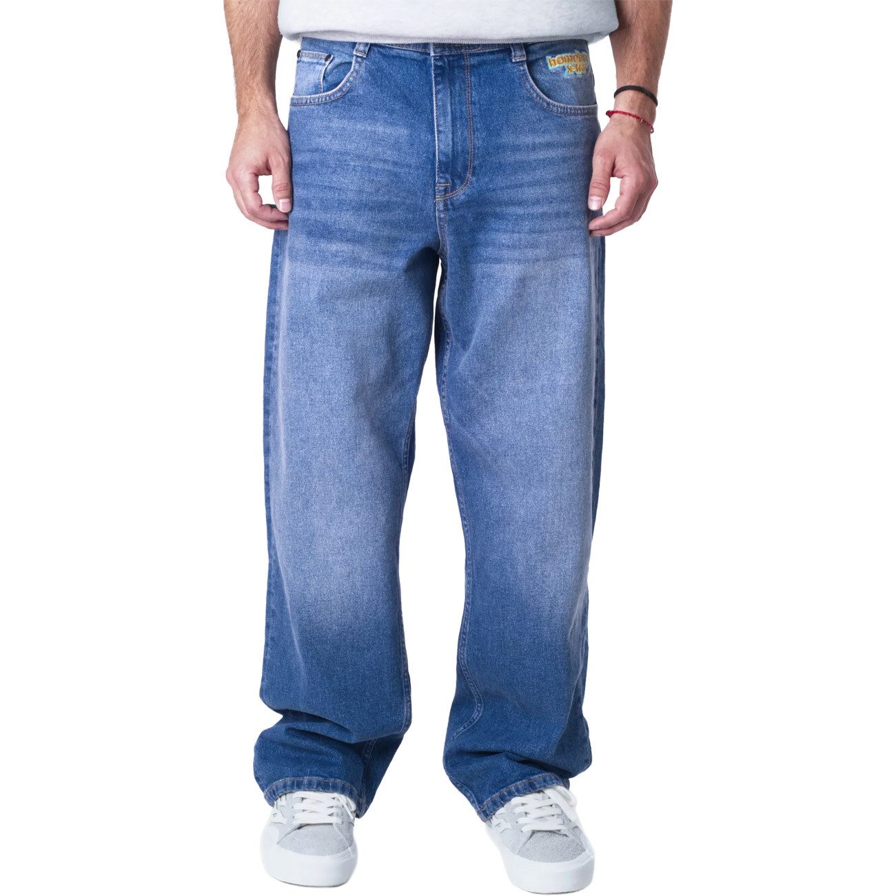 HOMEBOY Relax-fit-Jeans x-tra BAGGY Wiskers Denim x-tra BAGGY Wiskers Denim