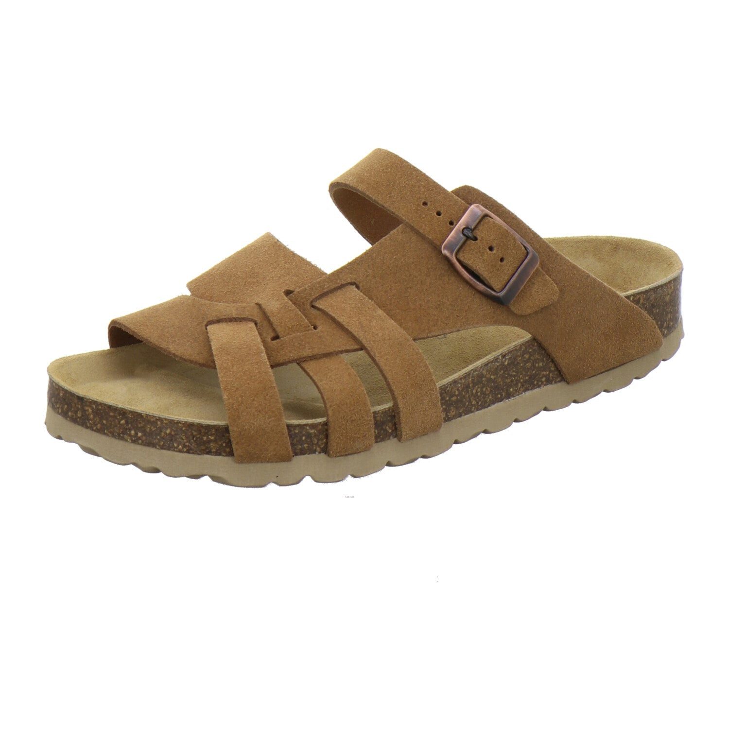 AFS-Schuhe Damen Kralle Pantolette aus Veloursleder mit Fußbett, Made in Germany
