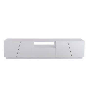 IDEASY TV-Schrank Moderner TV-Schrank, 170 x 37 x 42 cm, weiß, 2 Schränke, (Einfarbiger Schrank) 1 Schublade, 1 Fach, MDF, versiegelter Boden staubdicht