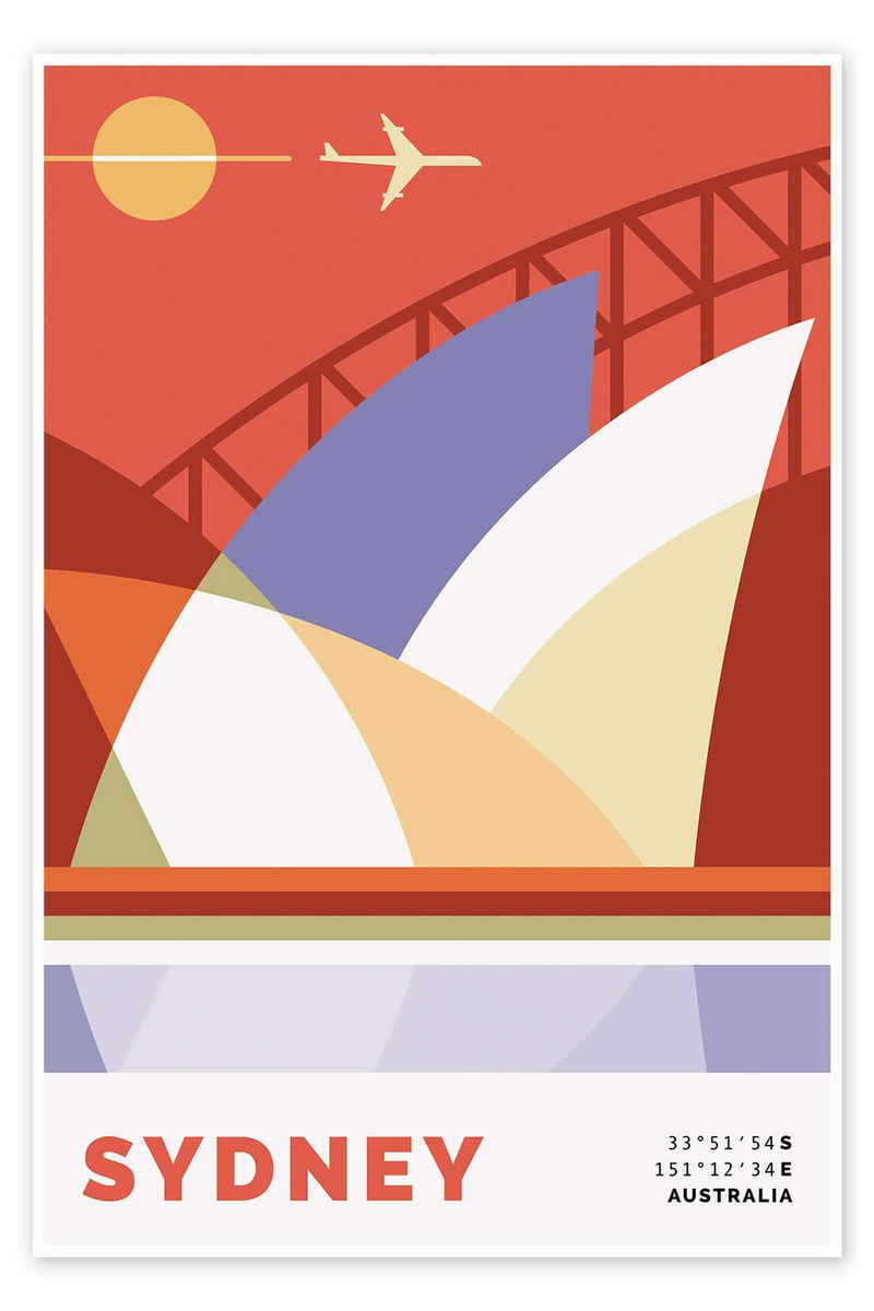 Posterlounge Poster Nigel Sandor, Sydney Opera House, Jugendzimmer Lounge Illustration